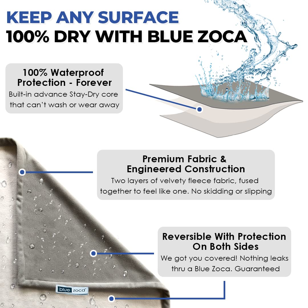 Waterproof Blanket | Machine Washable Dog Bed Cover | Water Proof Blanket to Protect Your Bed Couch Car from Leaks Spills & Acci