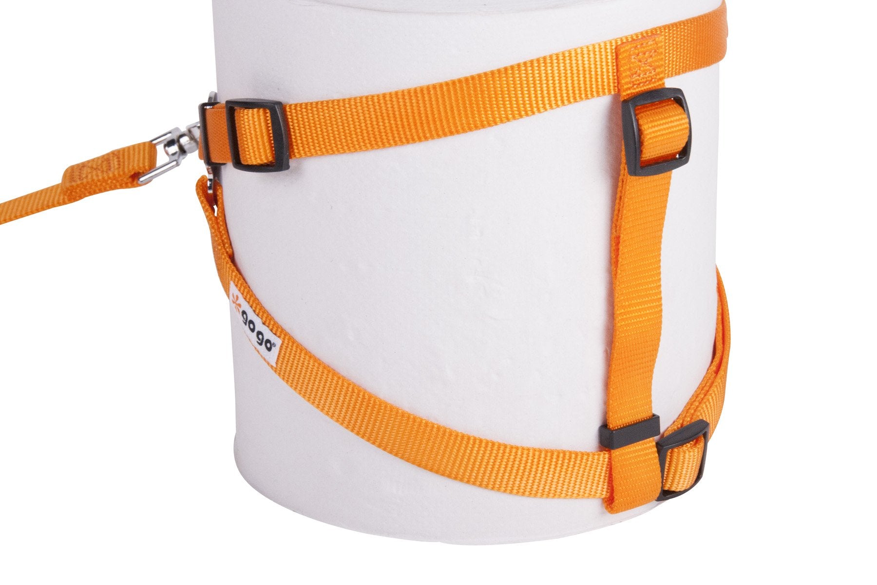 Gogo Pet Products Comfy Nylon 5/8-Inch Adjustable Easy Pet Harness, Small, Orange