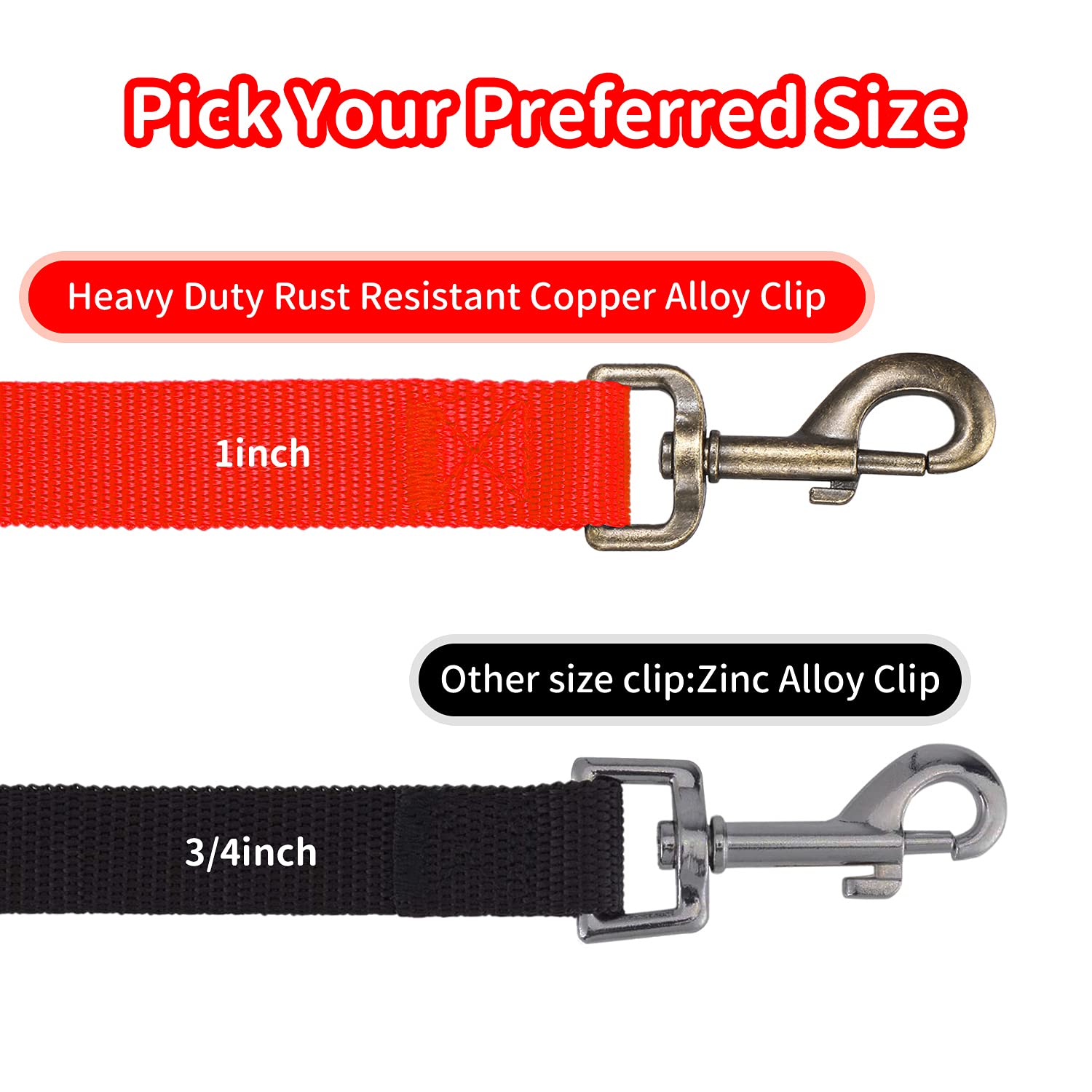 Hikiss Long Dog Leash Obedience Recall Training Agility Lead With Thickening Material For Large Dog - 15Ft 20Ft 30Ft 50Ft 100Ft Training Leash(Red 30Ft)