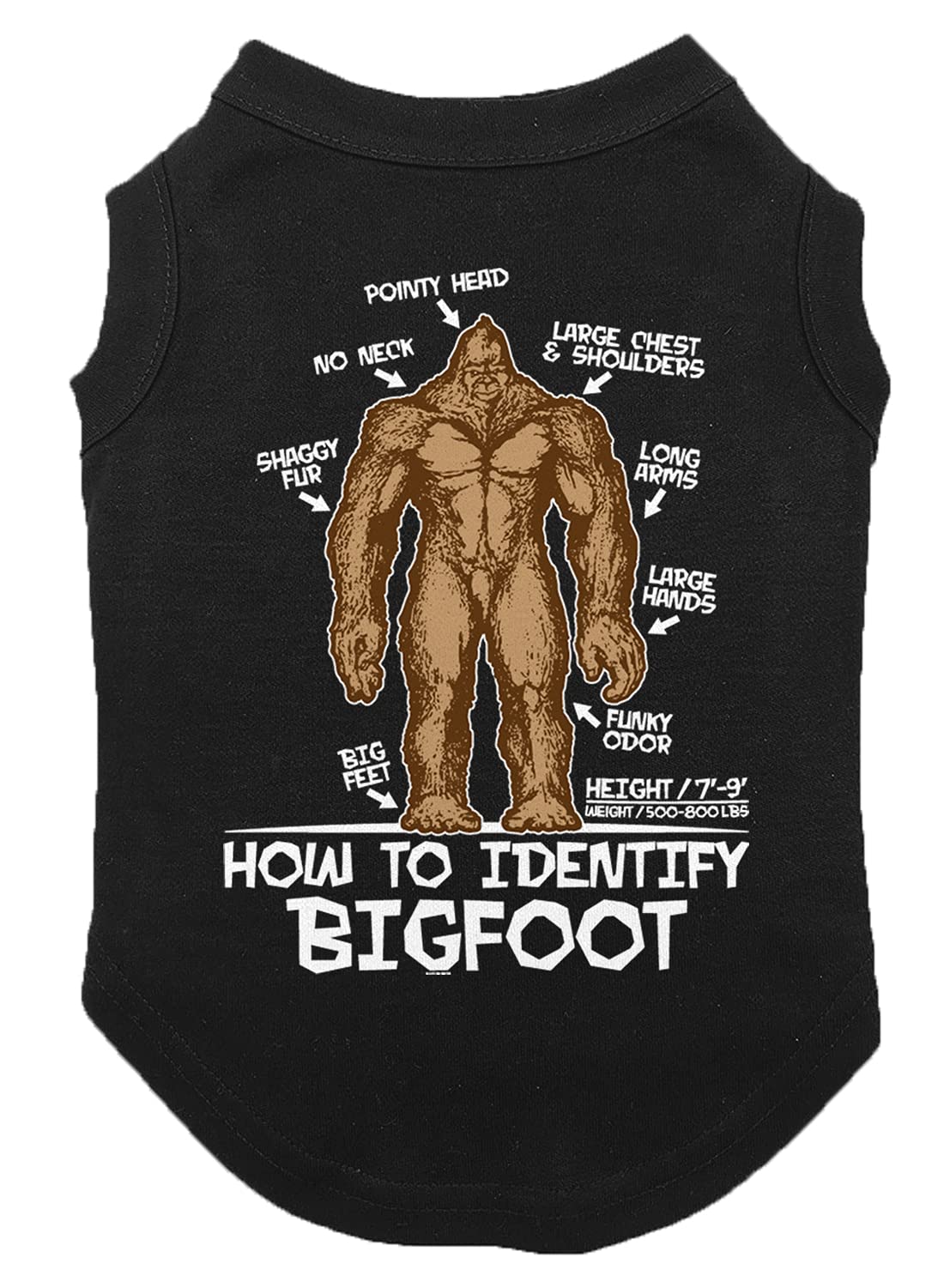 How To Identify Bigfoot - Dog Shirt (Black, Medium)