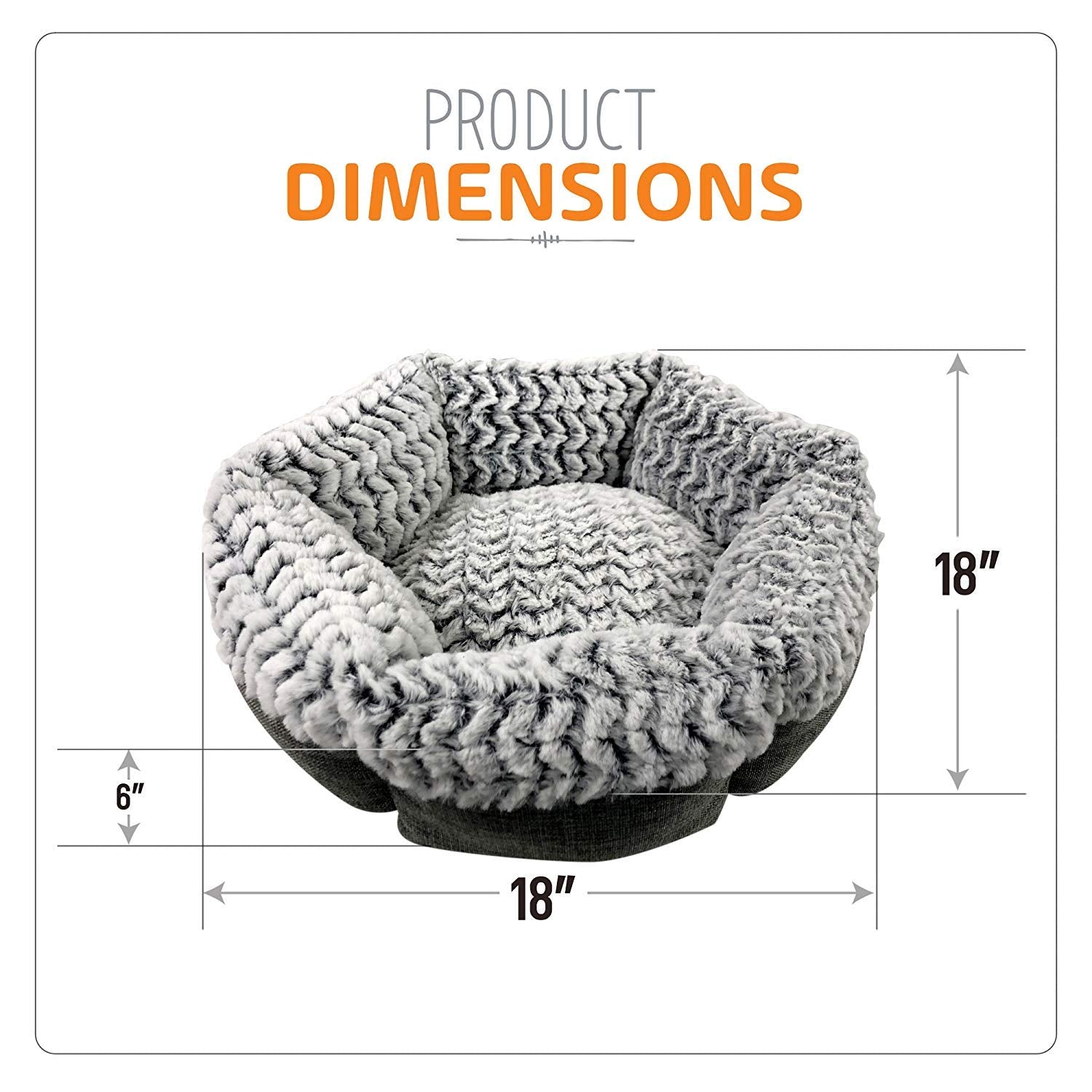 Pet Craft Supply Soho Round Cat Bed For Indoor Cats, Ultra Soft Plush, Memory Foam, Machine Washable, Calming Cat Bed