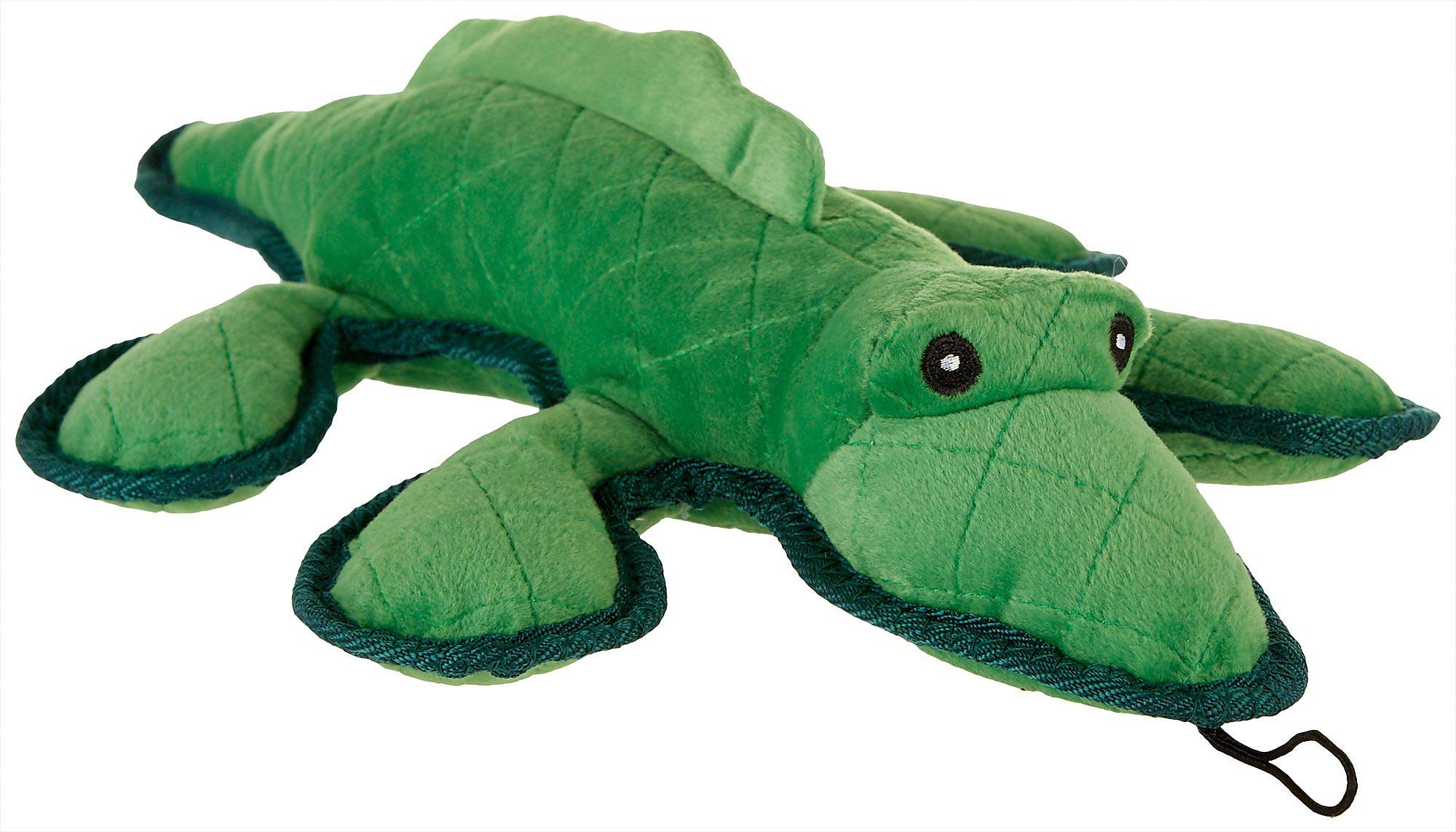 Pet Lou Alligator Dog Toy, 19-Inch, Green Polyester, Model PL01511
