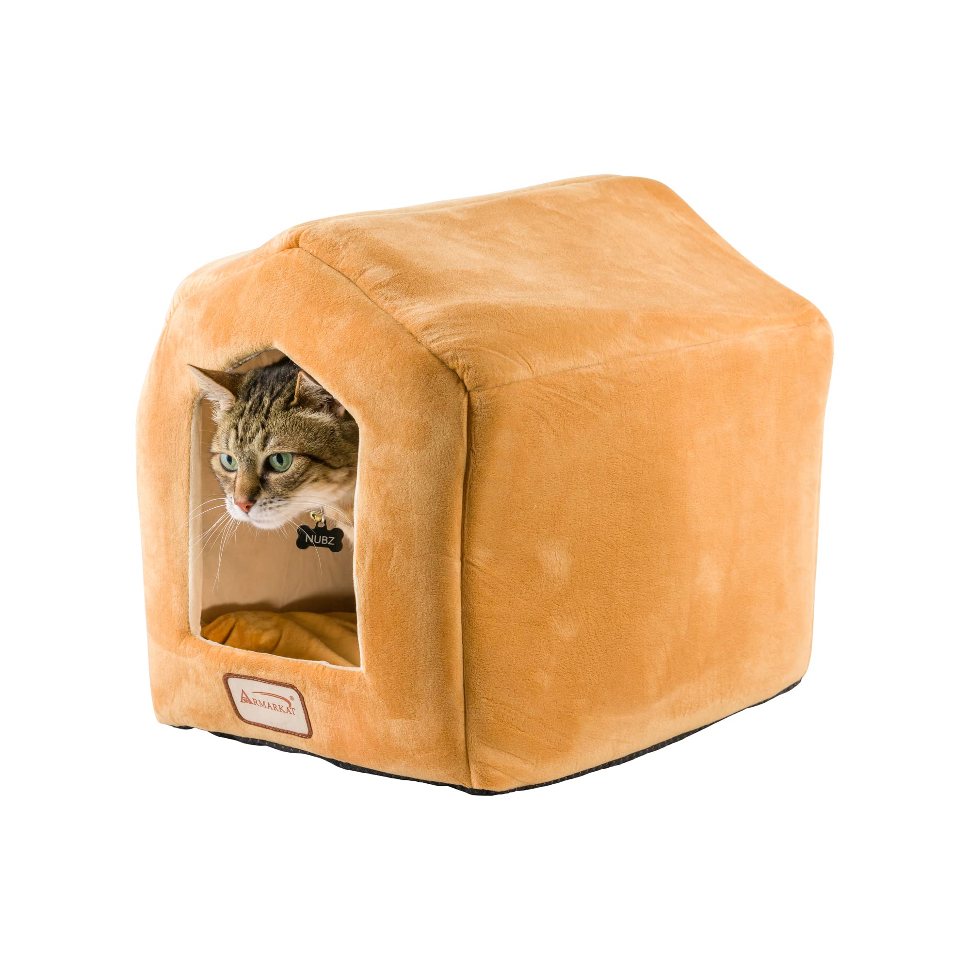 Armarkat Brown Cat Bed Size, 18-Inch By 14-Inch
