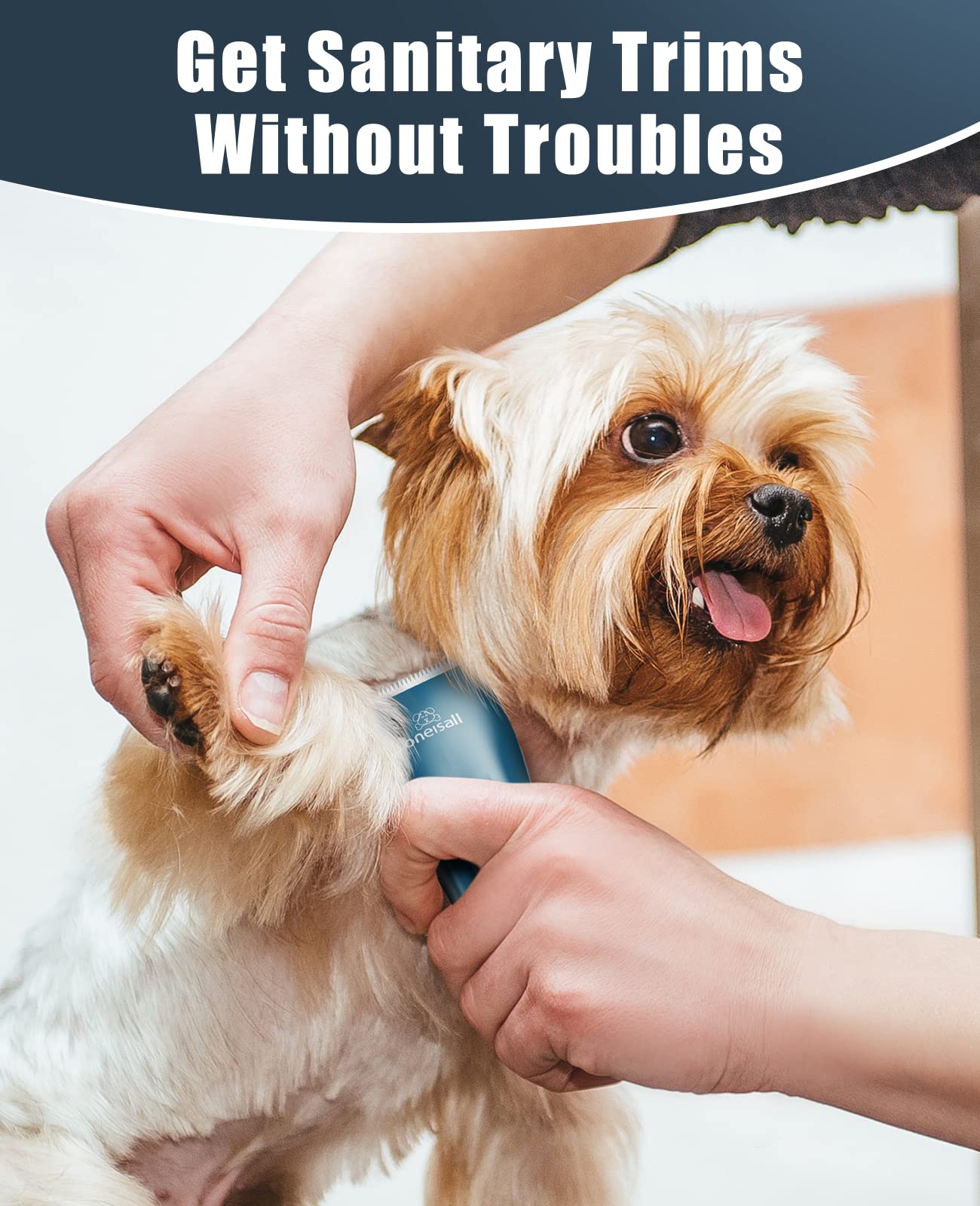 Oneisall Pet Clippers For Cat Matted Hair, Small Clippers Low Noise Dog Trimmers For Dog Grooming, Pet Hair Trimmer For Small Pets (Standard Blade)