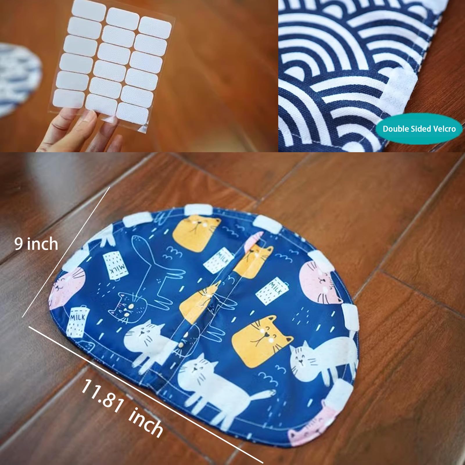 Curtain for Self Cleaning Cat Box, Reduces Litter Bounce, Stops Odors (Wave, Round)