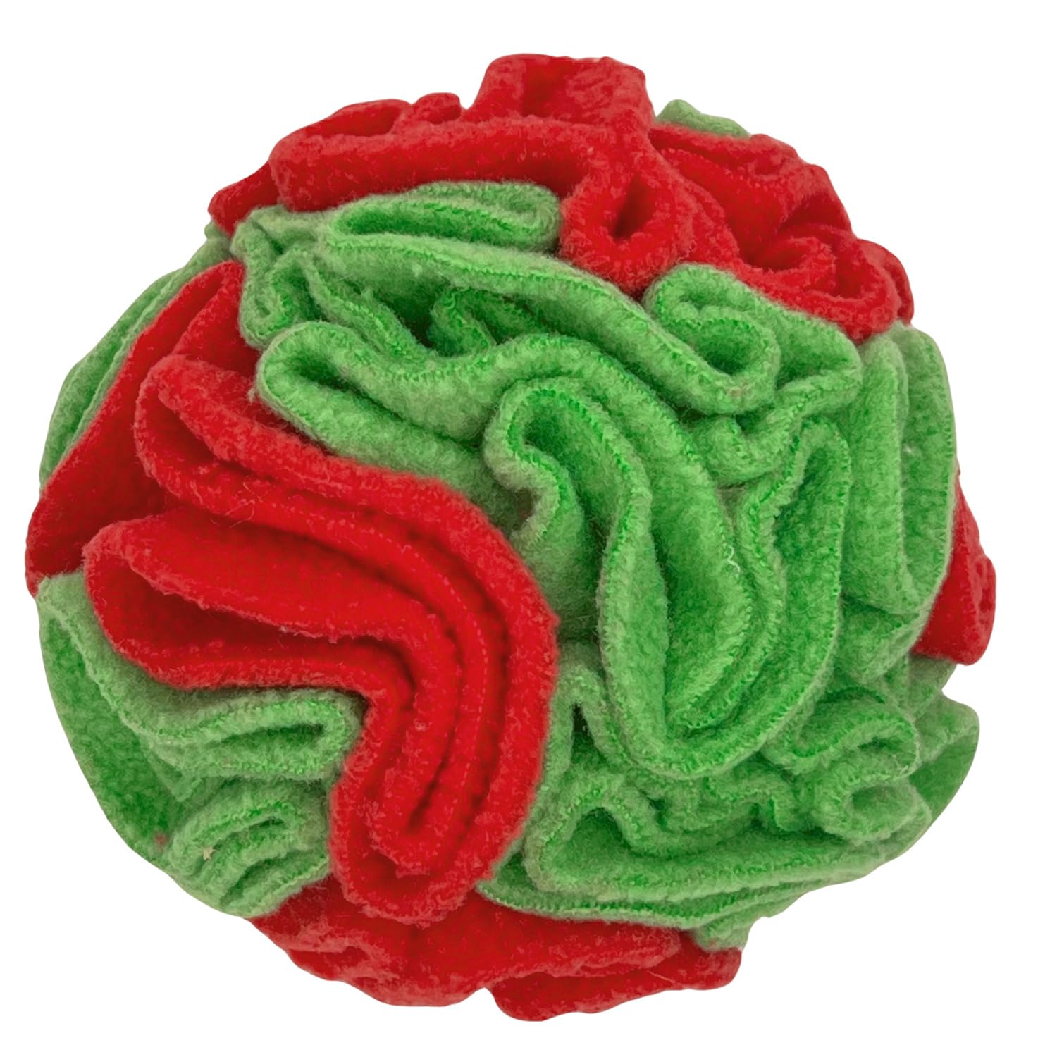 Glory To Dog Puppy And Small Breed Snuffle Interactive Foraging Dog Puzzle Ball Toy Christmas Green And Red