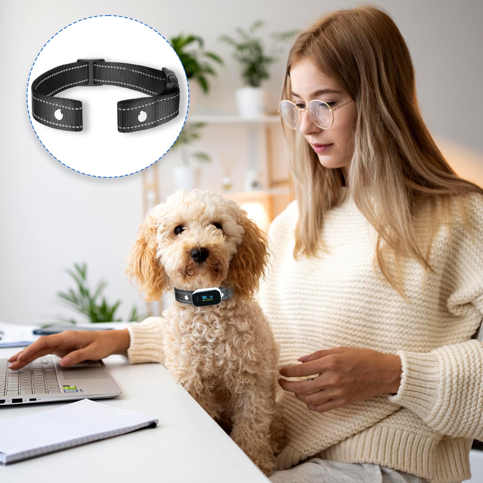 Reflective Shock Collar Replacement Strap, Dog Gps Training Bark Receiver Collars, Heavy Duty Replacement Collar For Shock Train