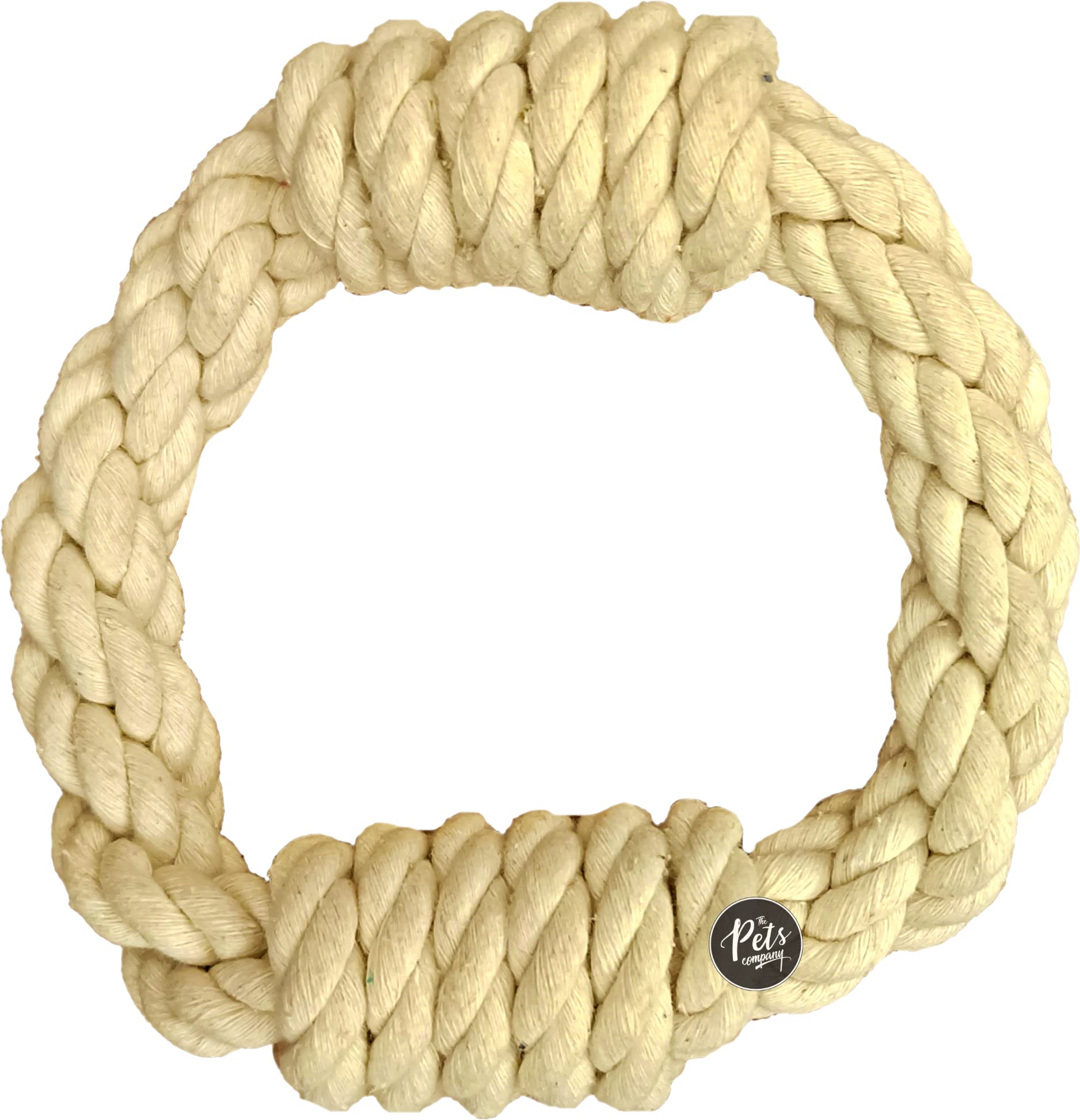 The Pets Company Natural Ring Dog Rope Toy For Puppy Teething, Rope Dog Toys For Small Dogs & Puppies