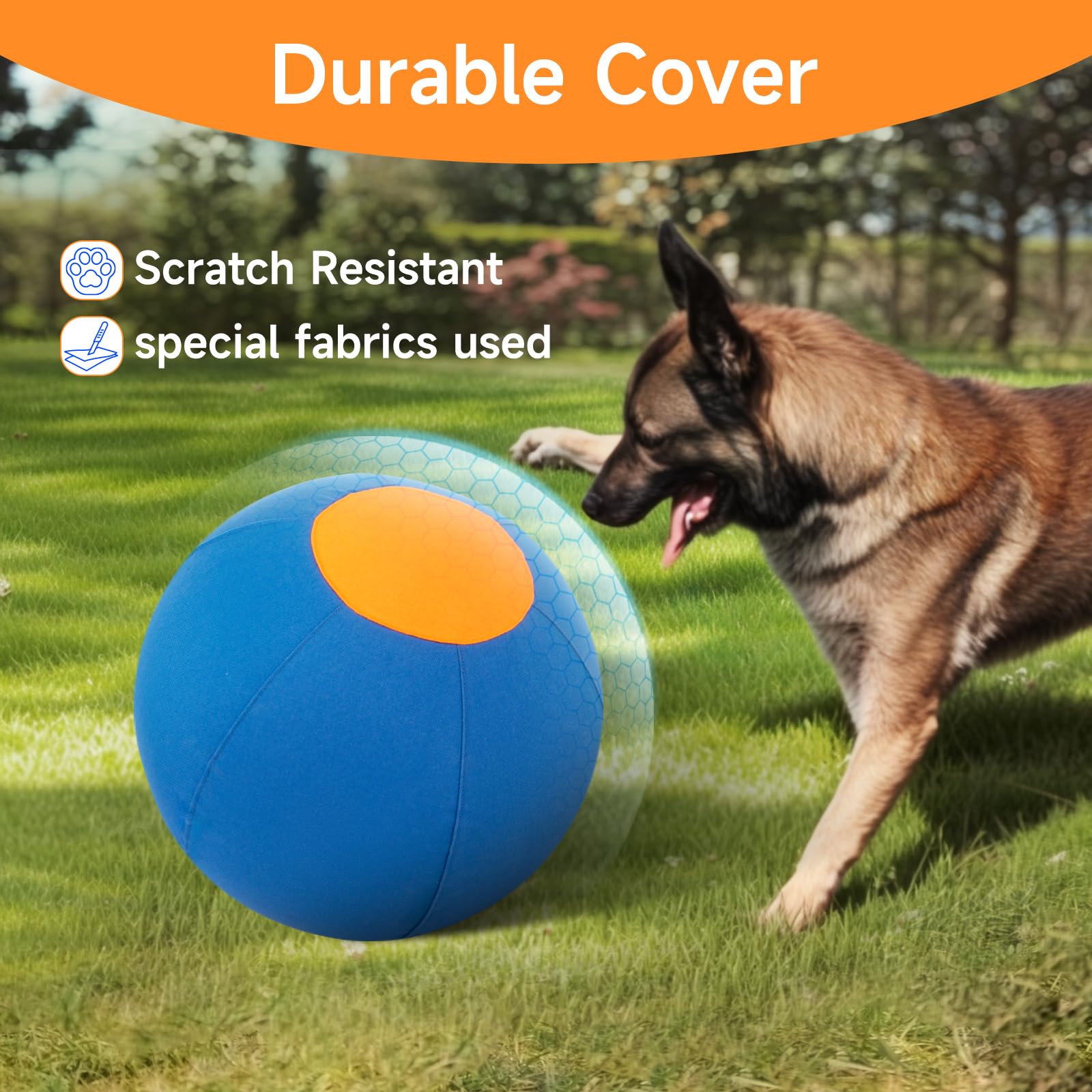 Tailwaggers Jingle Herding Ball For Dogs,Durable Cover For Long-Lasting Dog Toys, For Exercise And Entertainment Dogs In Backyar