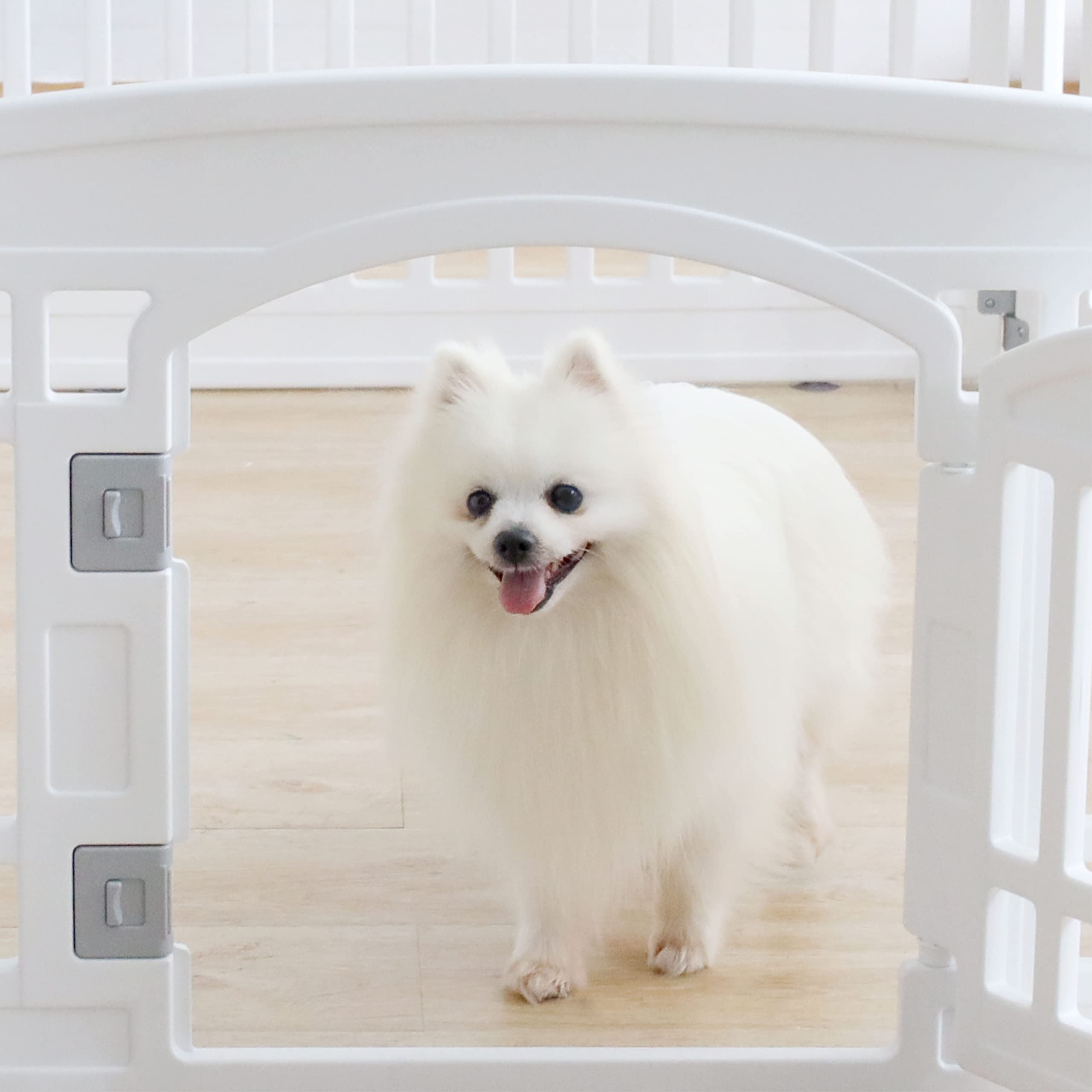 Gupamiga Pet Playpen Foldable Gate For Dogs Heavy Plastic Dog Playpen Puppy Exercise Pen Indoor Outdoor Small Pets Fence Folding