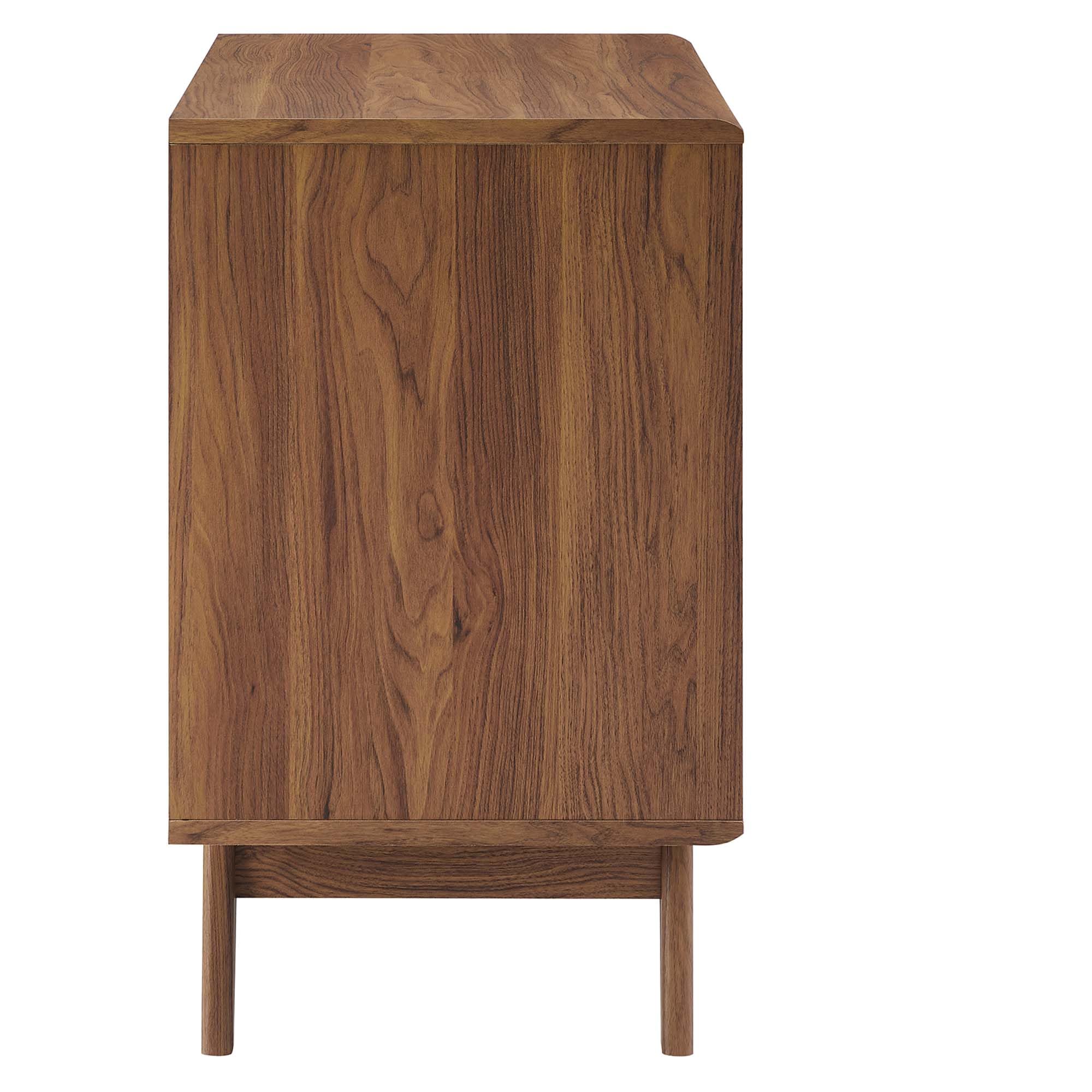 Modway Render Cat Cabinet, Walnut Wood, Model EEI-6796-WAL, Stylish Storage Solution