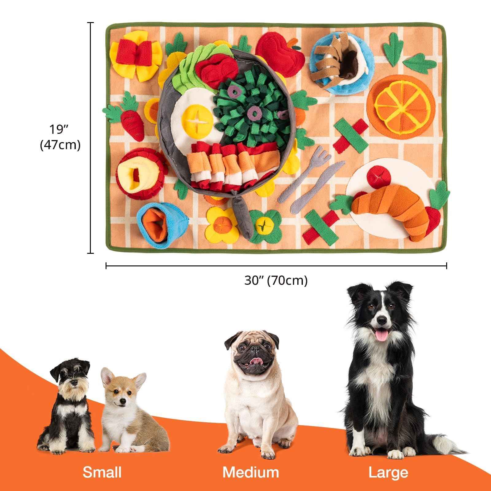 Snuffle Mat For Dogs - Removable Themed Interactive Puppy Mat For Boredom, Training & Slow Feeding - Encourages Foraging Skills