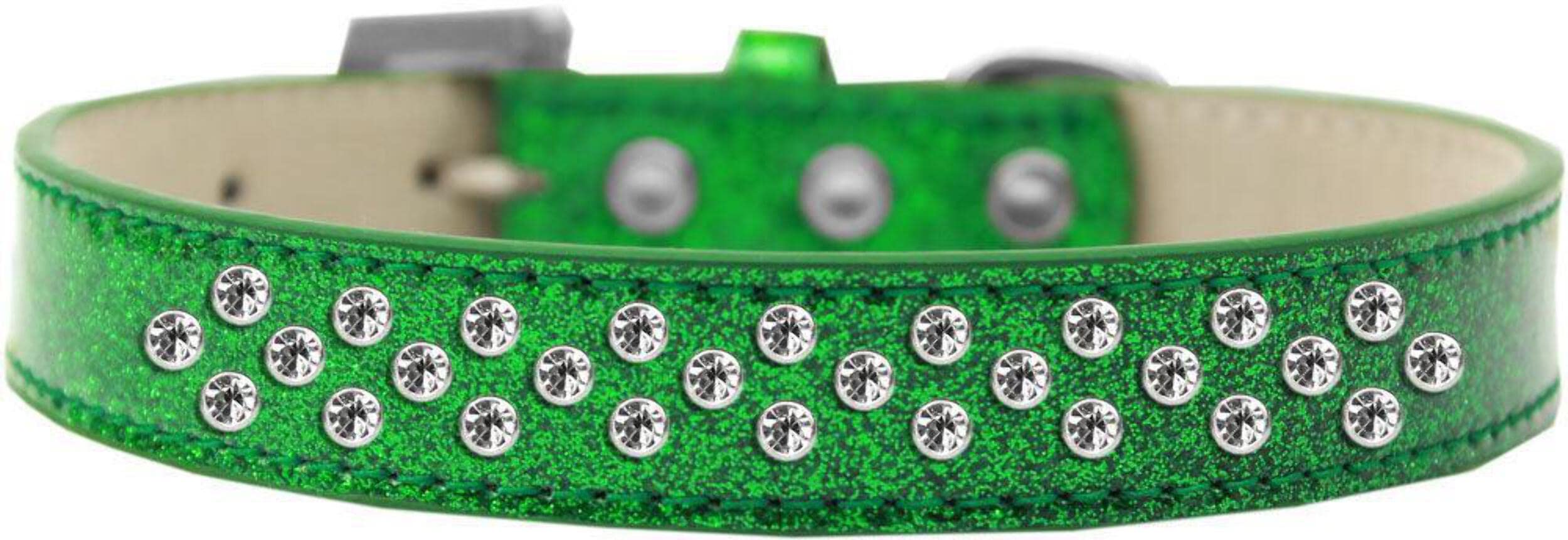Mirage Pet Products Sprinkles Ice Cream Dog Collar with Clear Crystals, Size 16, Gold