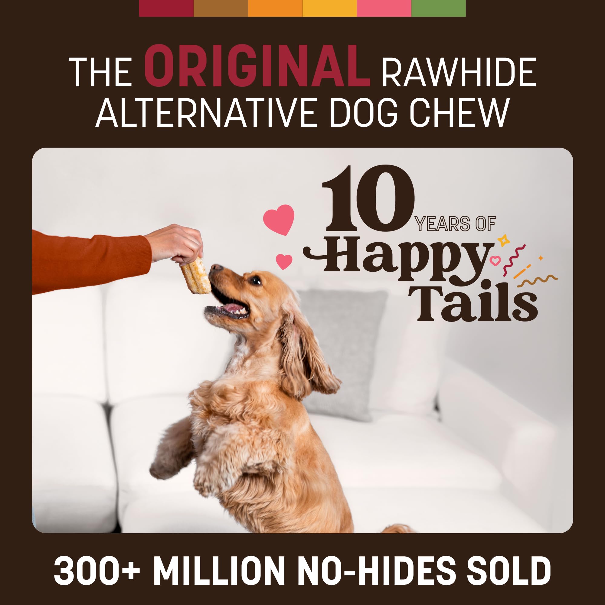 Earth Animal No Hide Small Long Lasting Dog Chew Rolls, Beef - 2 Count