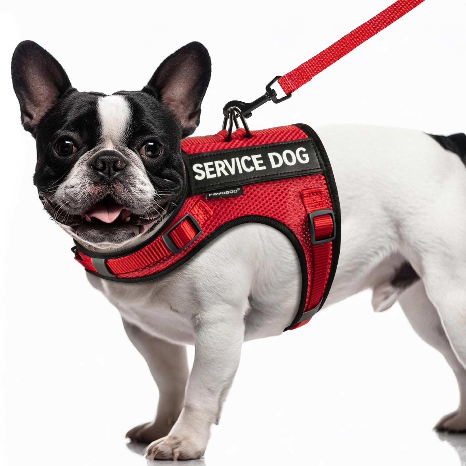 Fayogoo Service Dog Vest For Small Dogs - Air Mesh Breathble Emotional Support Animal Vest With Diy Patches - Puppy Harness And 