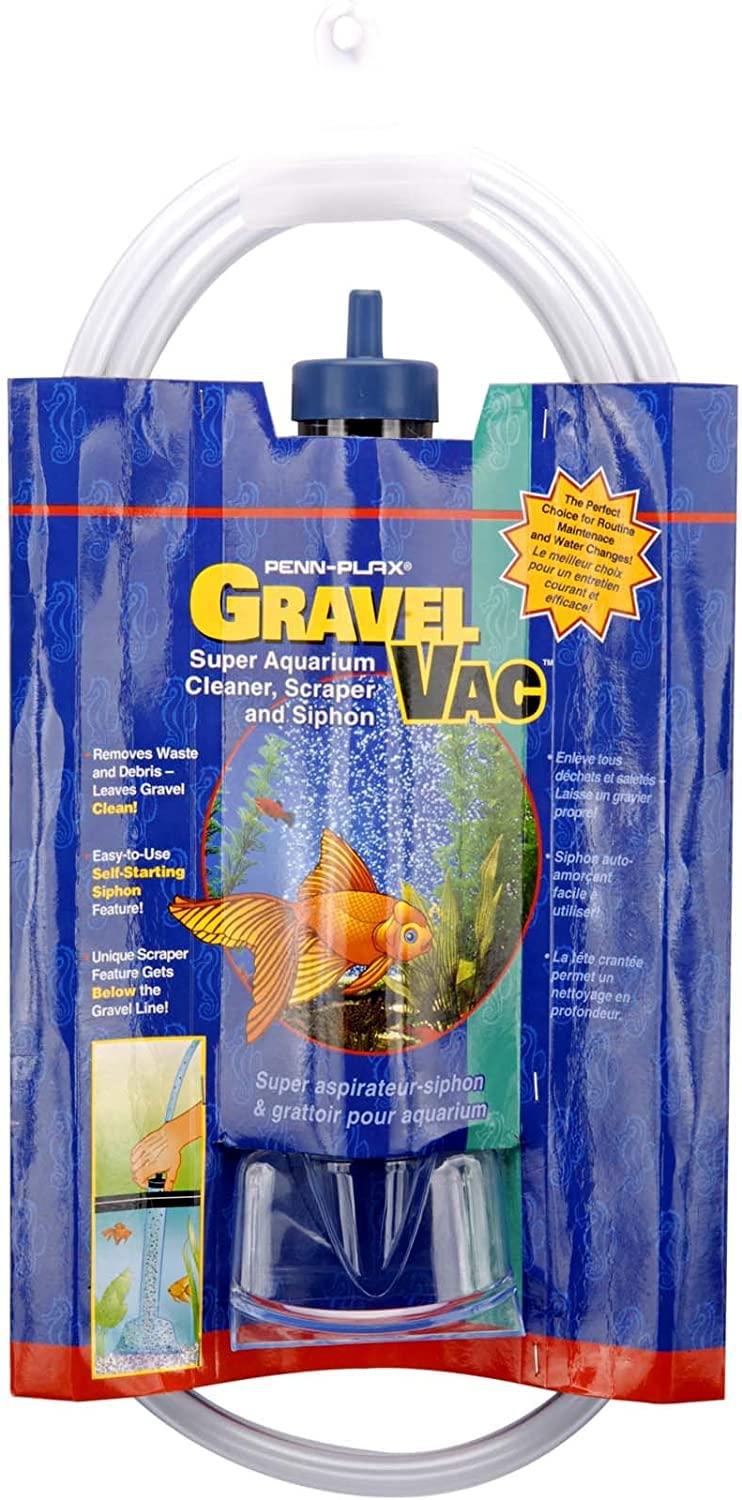 Penn-Plax Gravel Vacuum for Aquariums, 9" GV9, Clear Plastic, Easy Cleaning & Maintenance