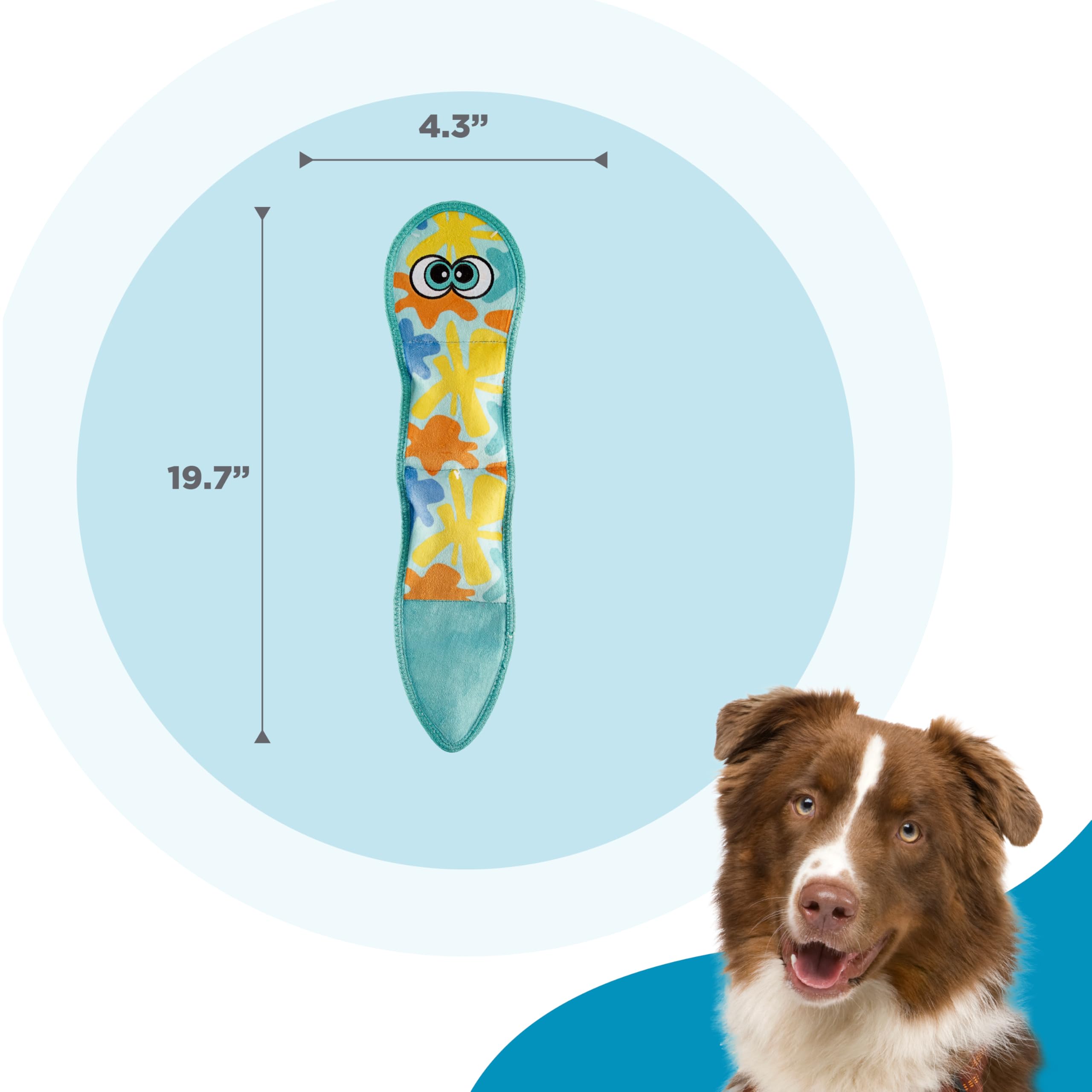 Outward Hound Durable Squeaky Dog Toy, Large Snake, Polyester, Model 72088