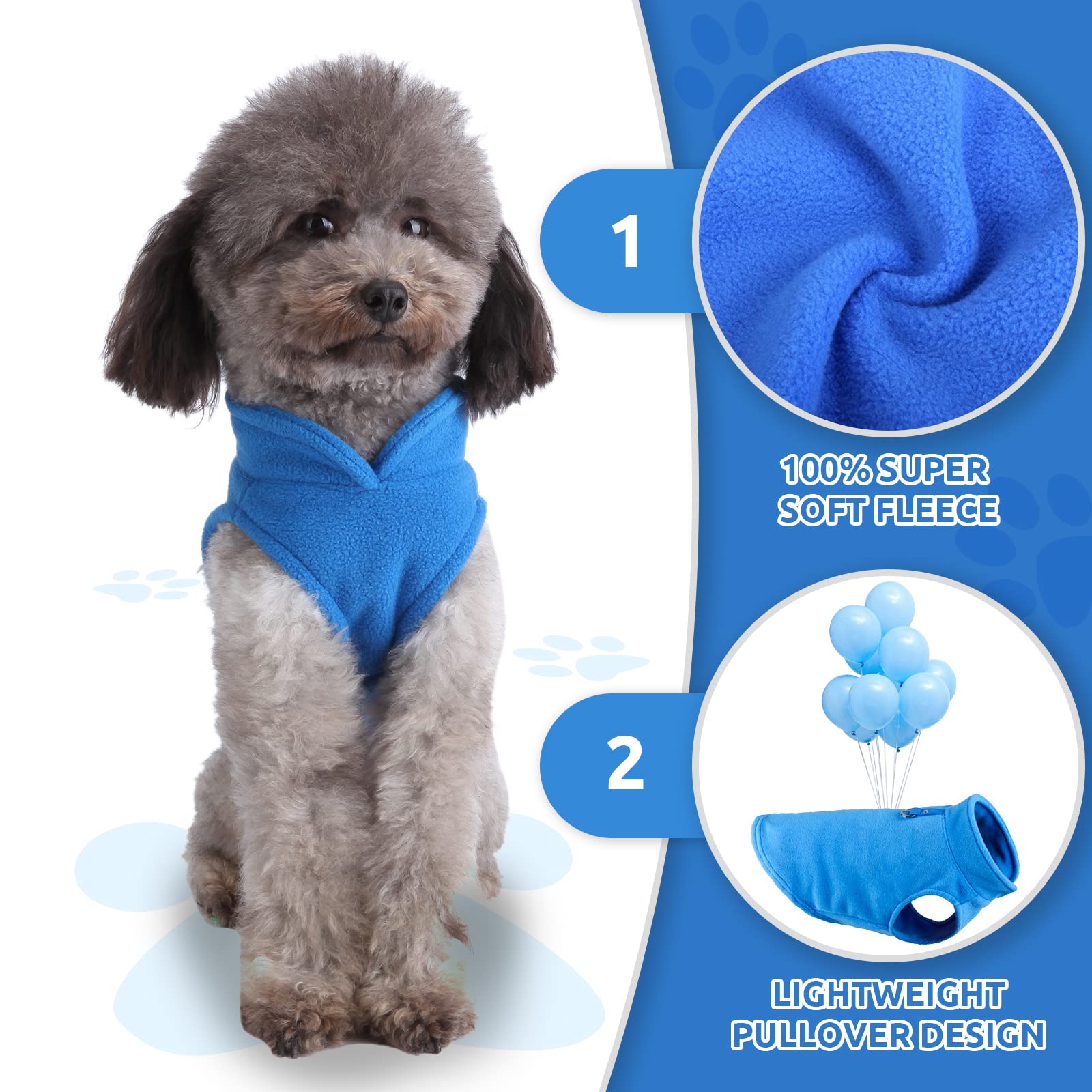 Petcare Small Dog Sweater Cat Fleece Vest Soft Dog Jacket With Leash O-Ring Winter Warm Pet Pullover Coat Puppy Clothes For Smal