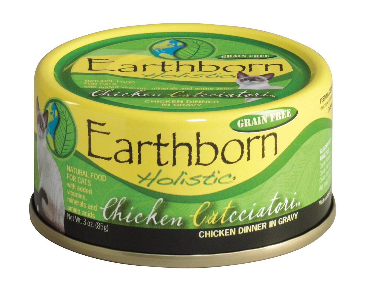 Earthborn Holistic Chicken Catcciatori Grain Free Canned Cat Food, 3 oz, Case of 24