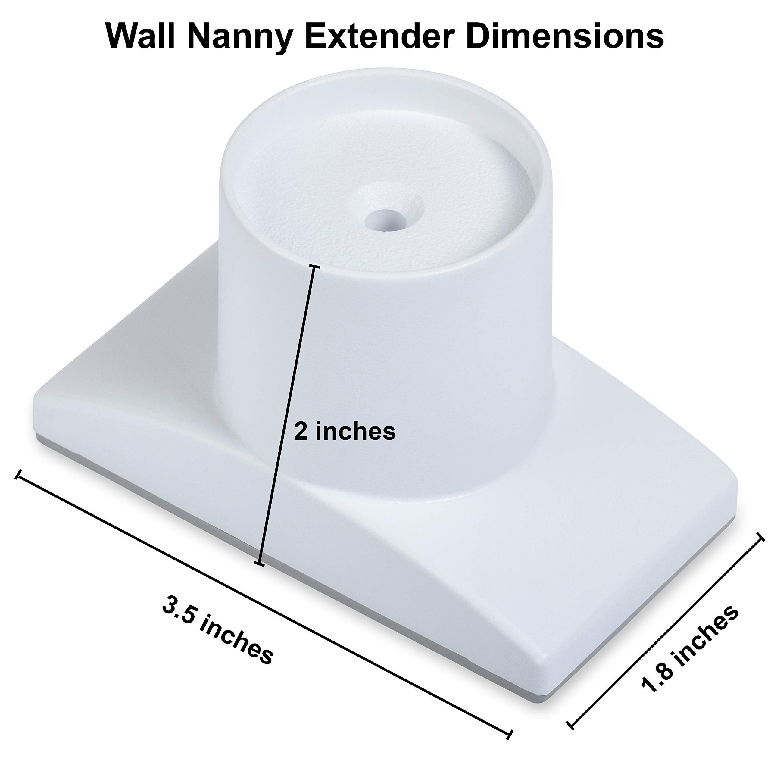 Wall Nanny Extender -4 Inch Baby Gate Extension Guard (Made In Usa) Extends Pressure Mounted Gates - Protects Walls, Stabilizes Gate, For Child, Pet Gate & Dog Gate, Protector Works On Stairs, 4 Pack