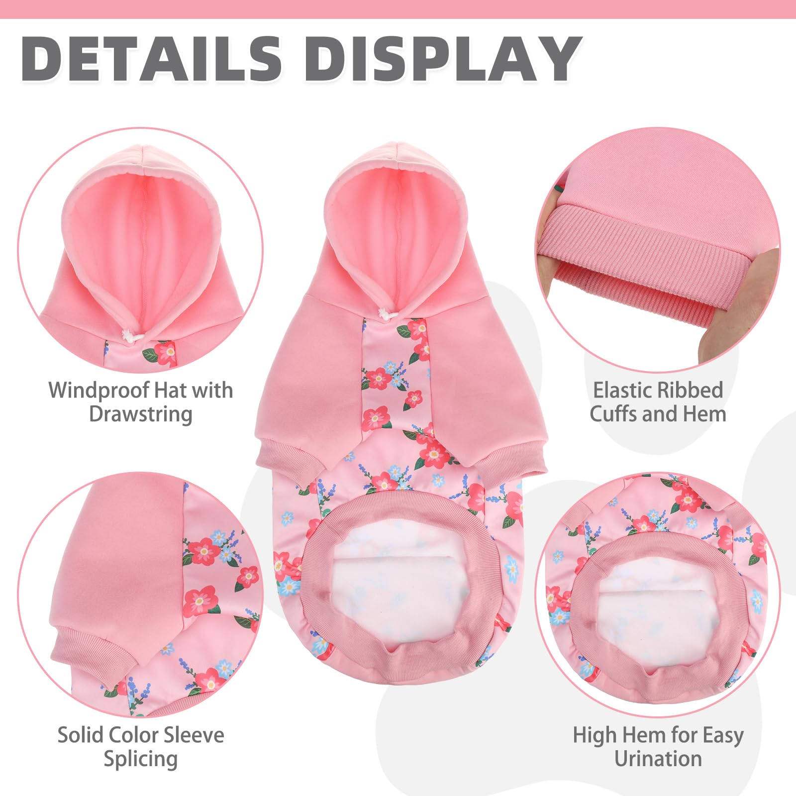 Kooltail Dog Hoodies, Soft Dog Sweater, Spring Dog Coats, Warm Fleece Pet Clothes Hooded Sweatshirt With Pocket For Small Medium