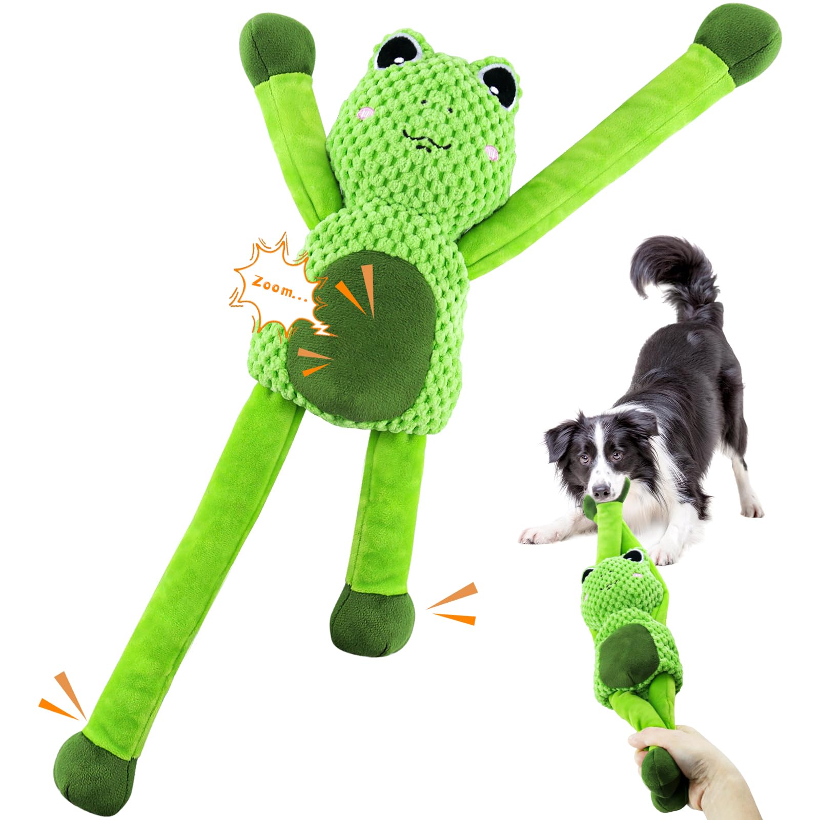 Jeefome Large Squeaky Dog Toys : Plush Stuffed Dog Chew Toy With Soft Fabric-Interactive Puppy Toys To Keep Them Busy