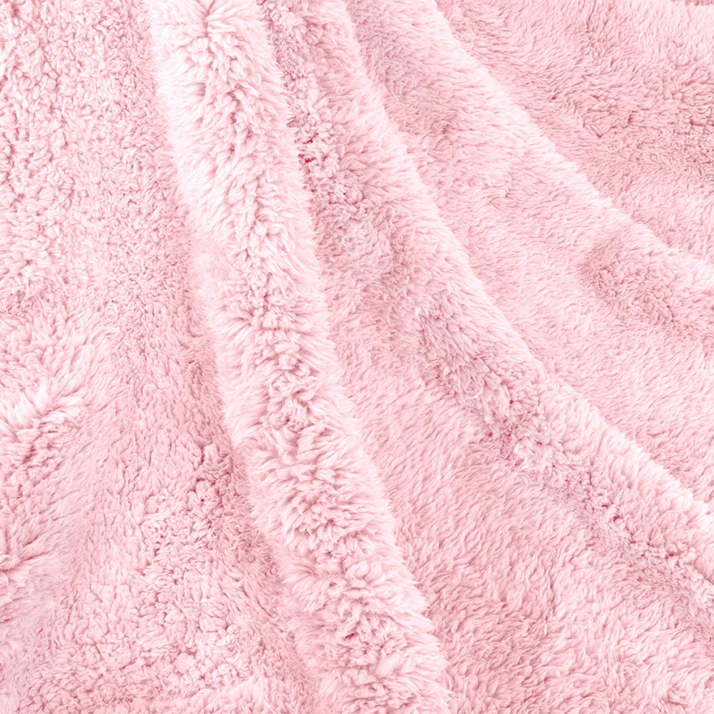 Petami Fluffy Waterproof Dog Blanket For Medium Large Dogs, Soft Warm Pet Sherpa Throw Pee Proof Couch Cover, Reversible Cat Bed Blanket Sofa Protector, Plush Washable Pad (Pink Blush, 40X60)