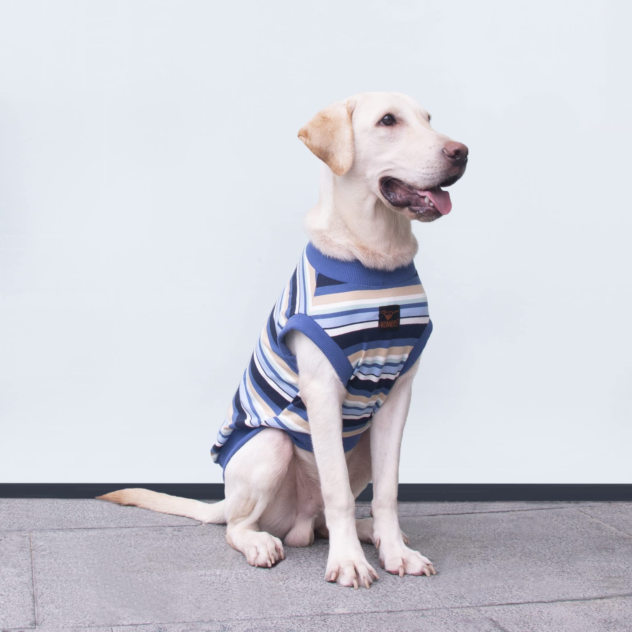 Arunners Extra Large Dog T Shirts Clothes Sleeveless Tank Top Vest For Labrador Rottweiler Great Dane, Blue, 5X-Large