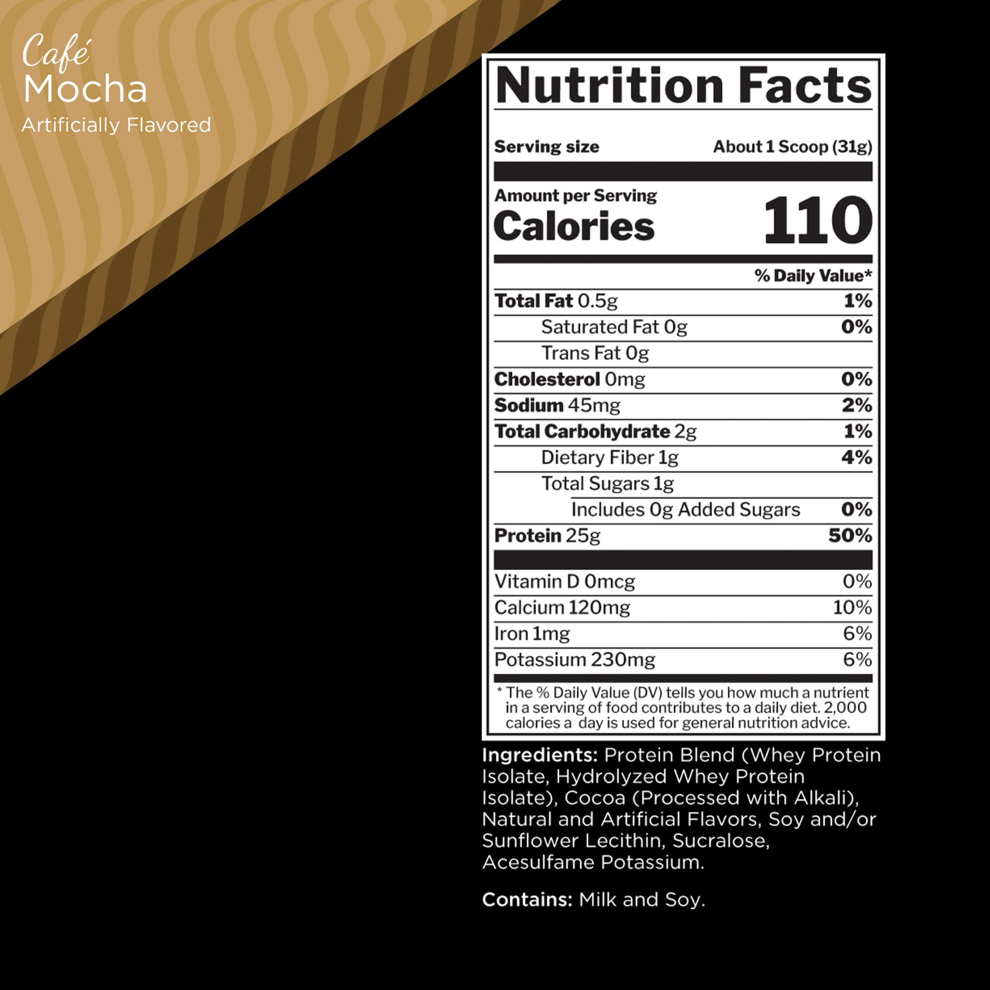 Rule One Proteins, R1 Protein - cafe Mocha, 25g Fast-Acting, Super-Pure 100 Isolate and Hydrolysate Protein Powder with 6g BcAAs