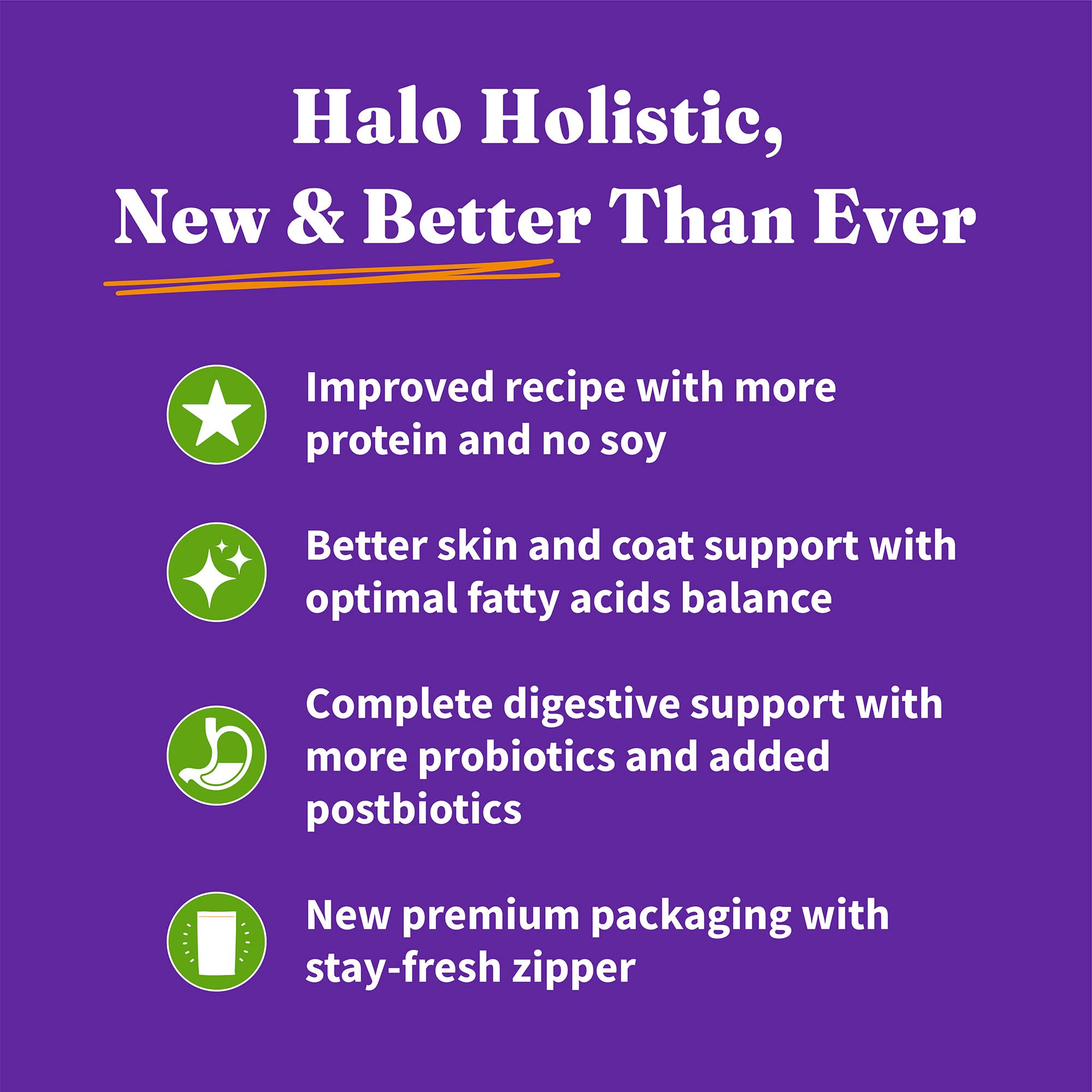 Halo Holistic Adult Dog Vegan Plant-Based Recipe with Superfoods 3.5 lb Bag
