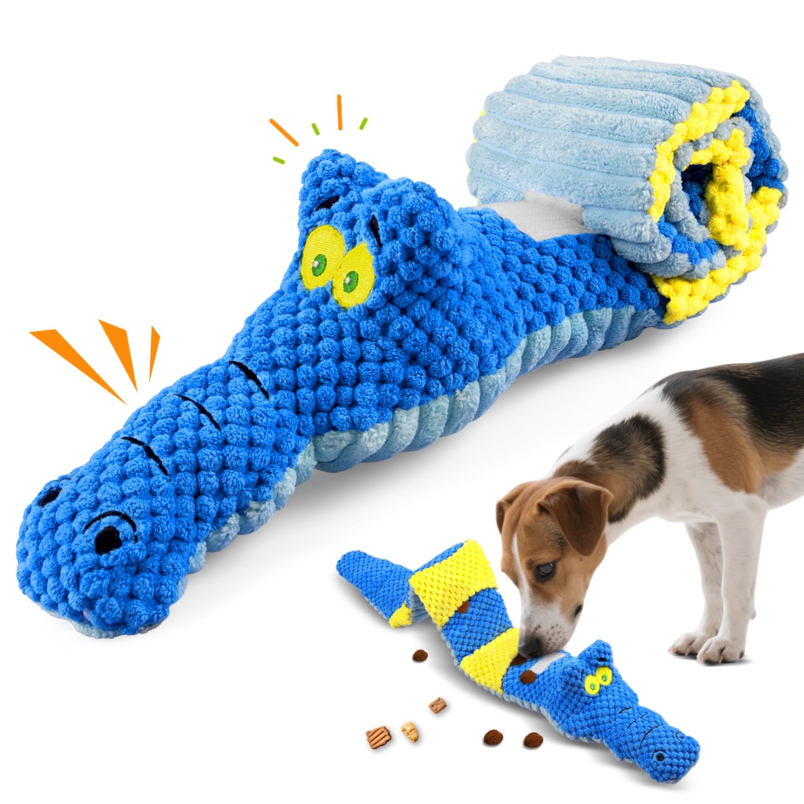 TOOPTATE Interactive Squeaky & Crinkle Dog Puzzle Toys - Plush Dog Enrichment Toys to Keep Them Busy, Cognitive Dog Toys for Sma