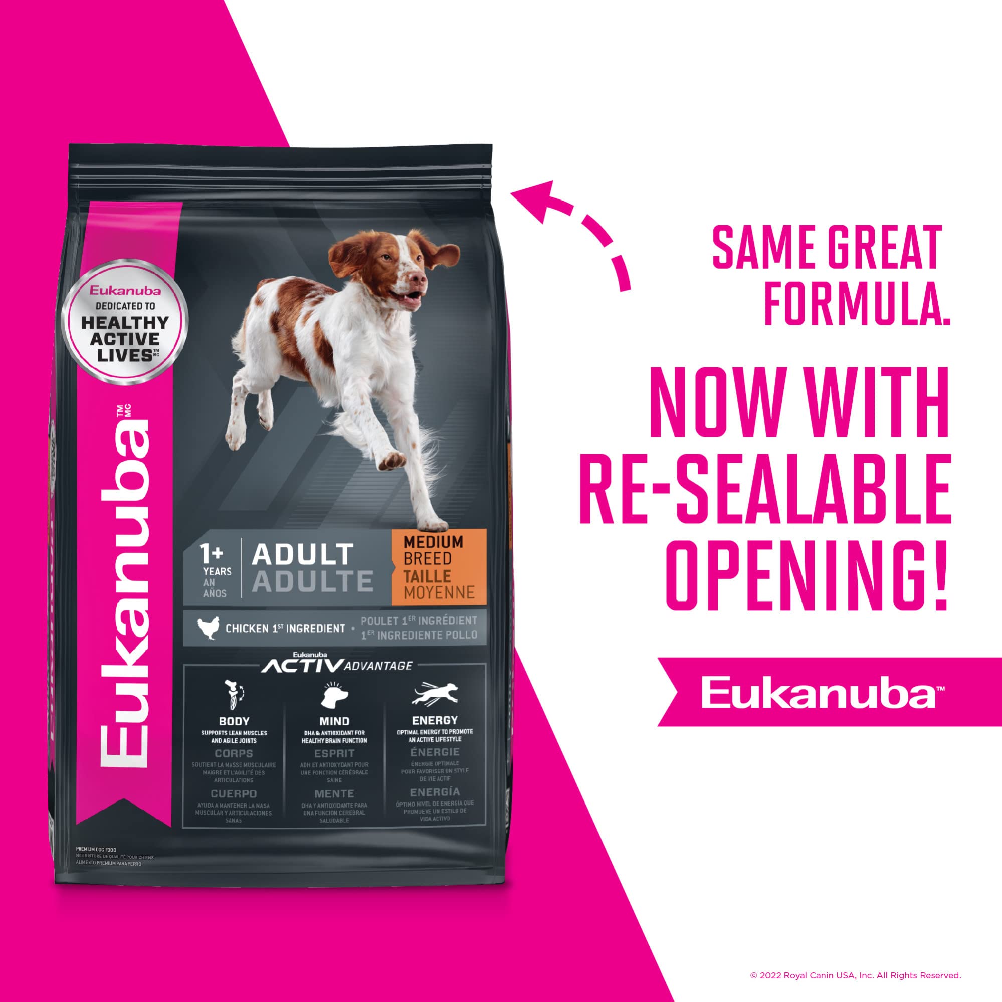 Eukanuba Adult Medium Breed Dry Dog Food, 40 lb Bag