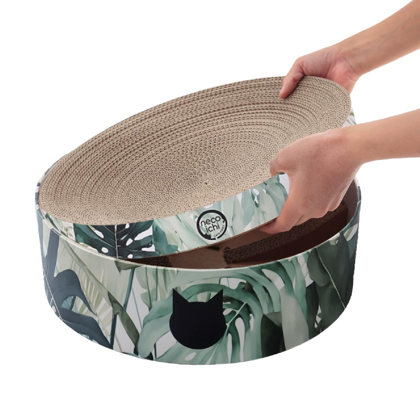 Necoichi Cat Scratcher Bowl Replacement for Indoor Cats - Cat Scratching Lounger with Reversible Usability and Extra Comfort for