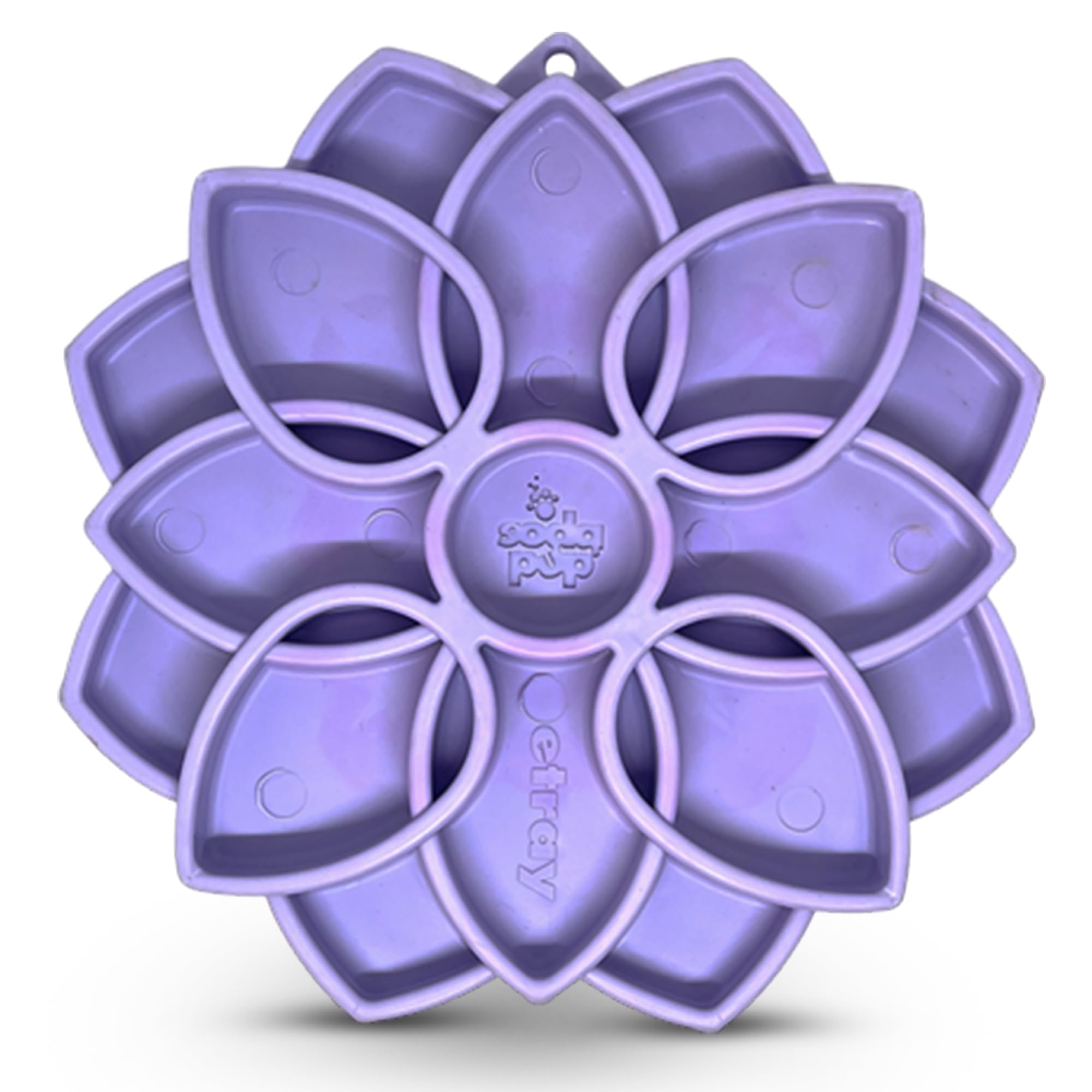 SodaPup Mandala Softie eTray -Durable Enrichment Feeder Made in USA Non-Toxic, Pet-Safe, Food Safe Rubber for Mental Stimulation