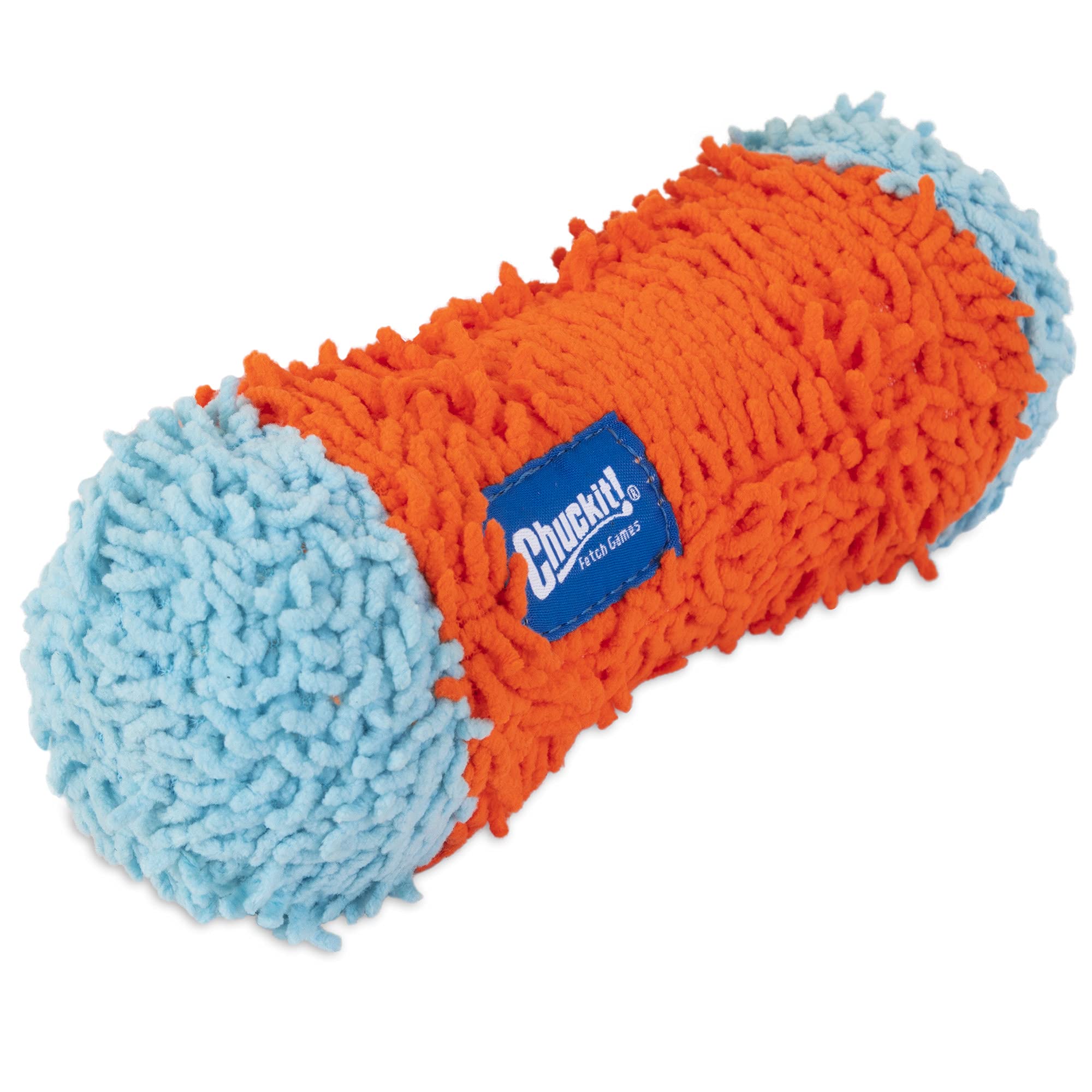 Chuckit! Indoor Fetch Tumble Bumper Dog Toy (8.5 Inch), Orange and Blue