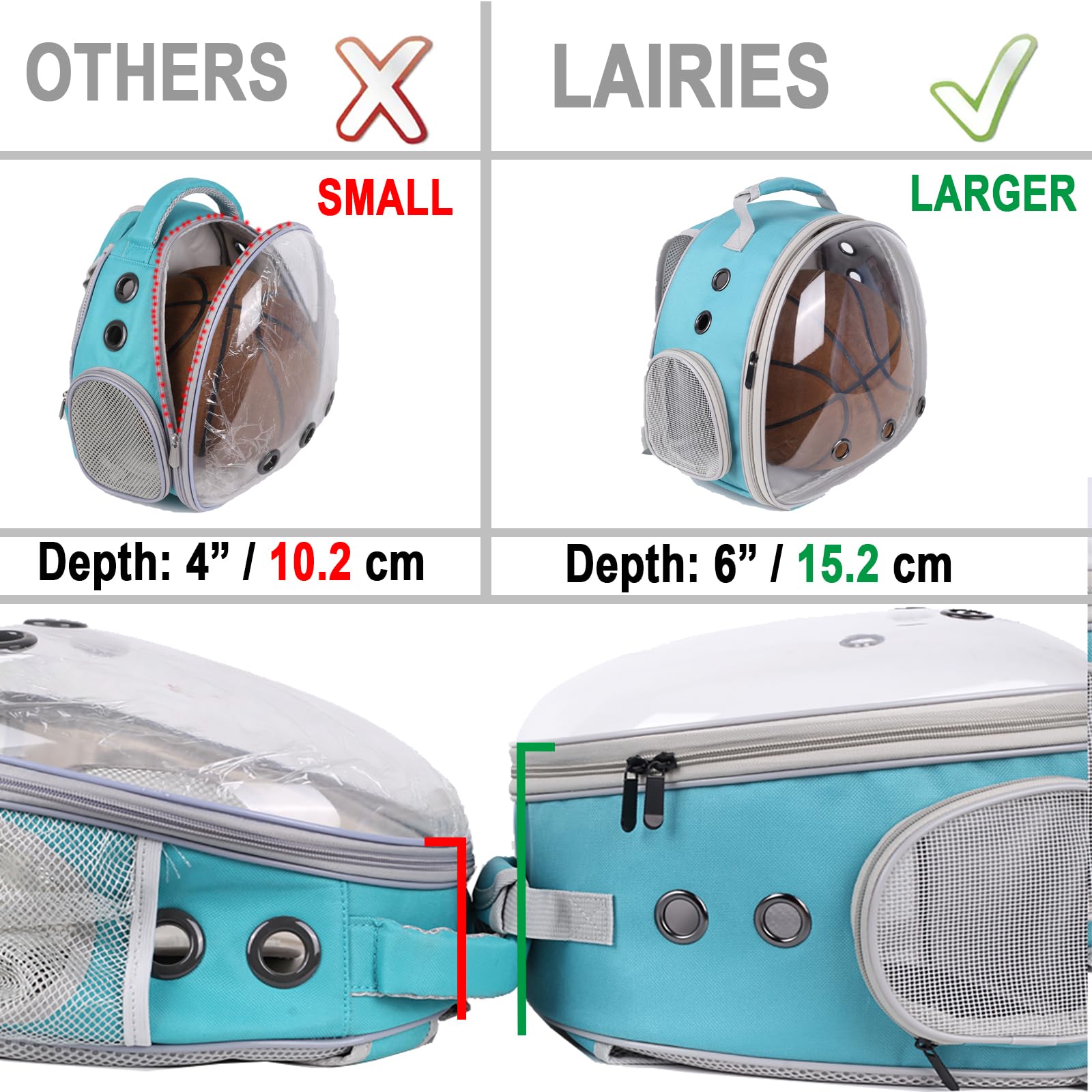 Portable Guinea Pig Backpack With Small Bag Harness And Leash Set, Space Capsule Bubble Pet Carrier Cage Travel For Rabbit, Bear