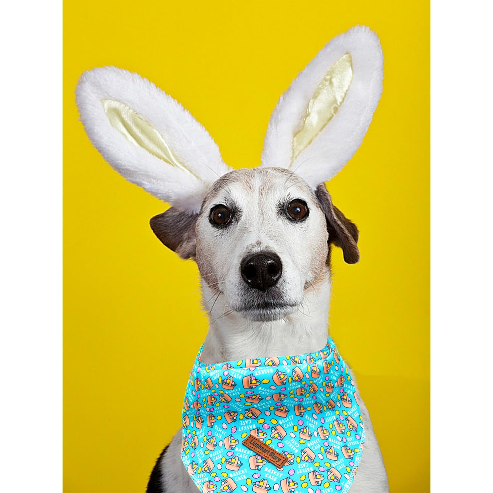 Lionheart Easter Dog Scarf, Square Adjustable Bandanas, Soft, Washable, Medium To Large Dogs, 1 Pack