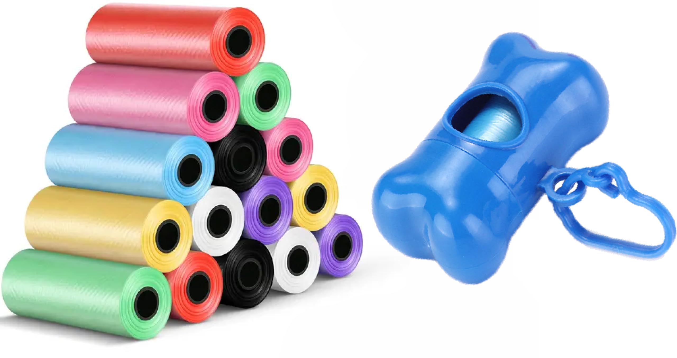Dog Poop Bags (8 Rolls, 120 Bags) | Biodegradable, LeakProof & TearResistant Doggy Waste Bags with Dispenser | Thick Plastic f