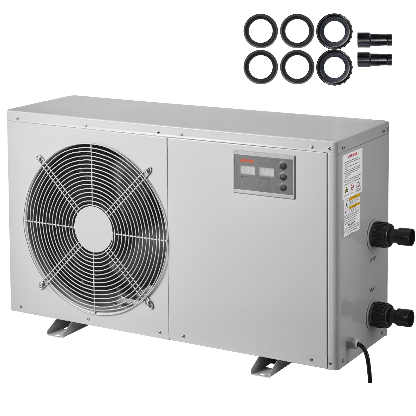 VEVOR Aquarium Chiller 500 Gallon, 1-1/2 HP Water Chiller for Hydroponics, Fast Cooling for Fish Tank,Axolotl,Coral Reef,Quiet R