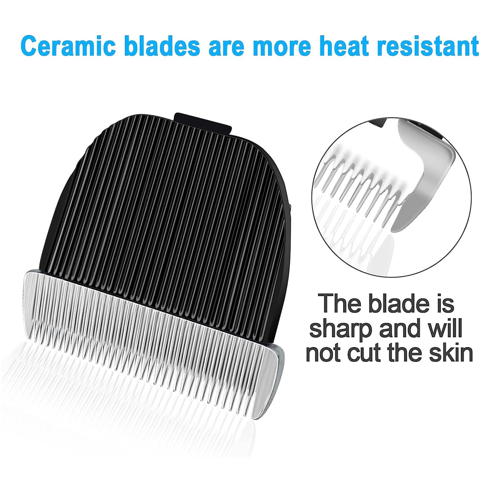 DODAER Dog Clippers Replacement Blade Set - Low Noise, Cut Length 0.5MM/3MM/6MM, 3 Count