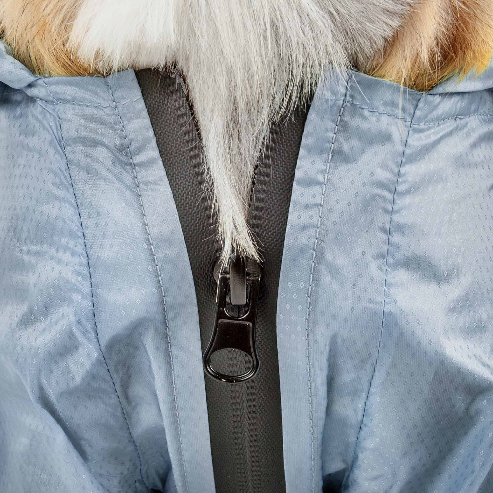 Dog Helios Torrential Shield Waterproof and Adjustable Full Body Dog Raincoat, XL, Blue