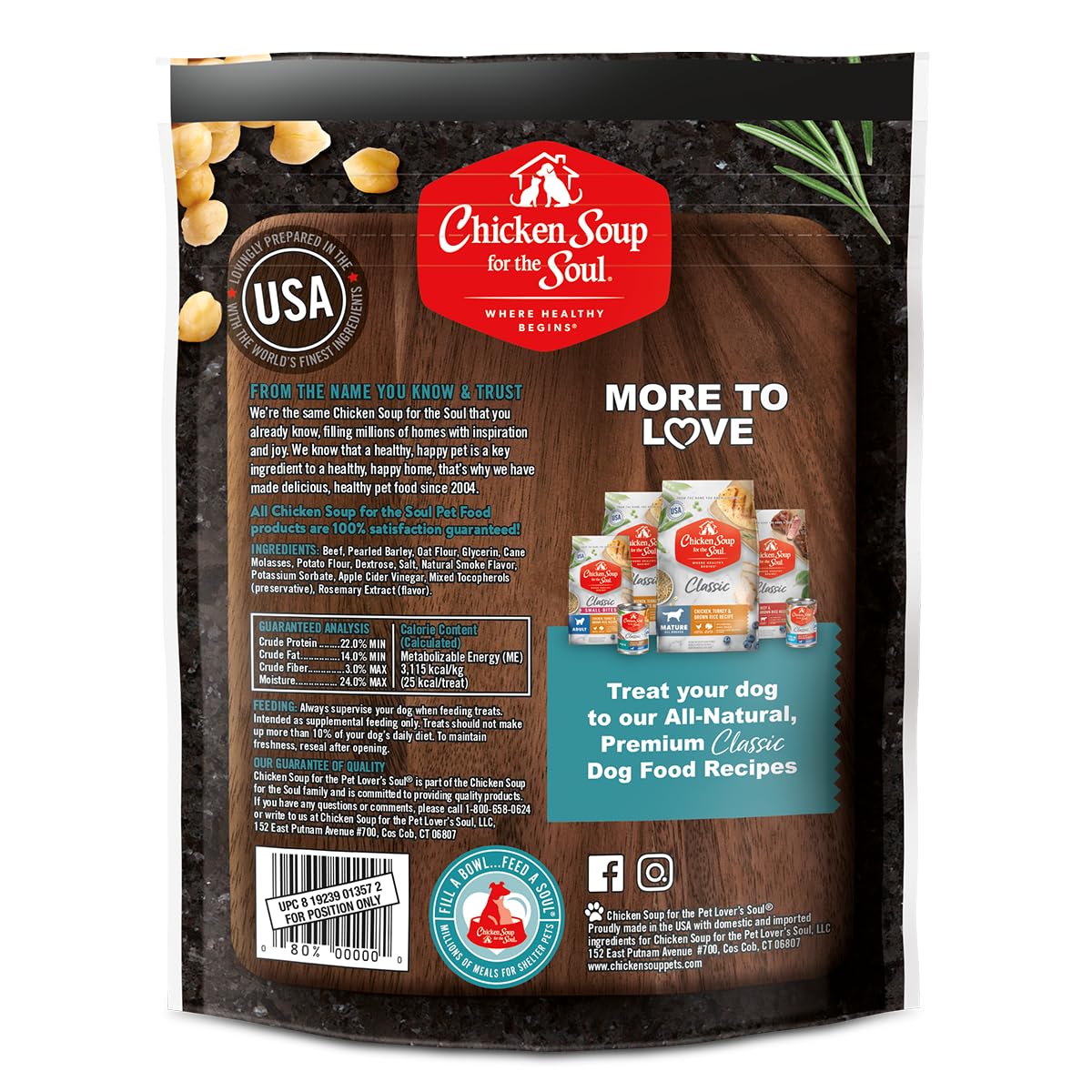 Chicken Soup for the Soul All Natural Premium Savory Sticks Soft & Chewy Dog Treats, Real Beef First Ingredient, No by-Products,
