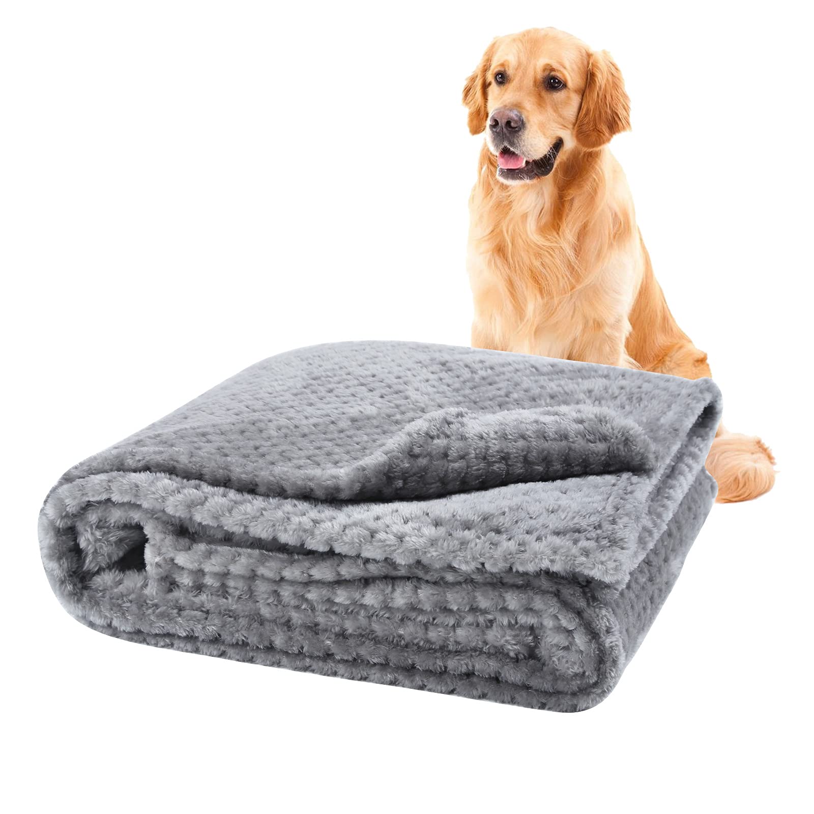 Baodan Dog Cat Blanket Washable, 120 x 100cm Fleece Puppy Pet Blankets for Dogs, Warm and Soft Dog Blankets for Sofa Bed