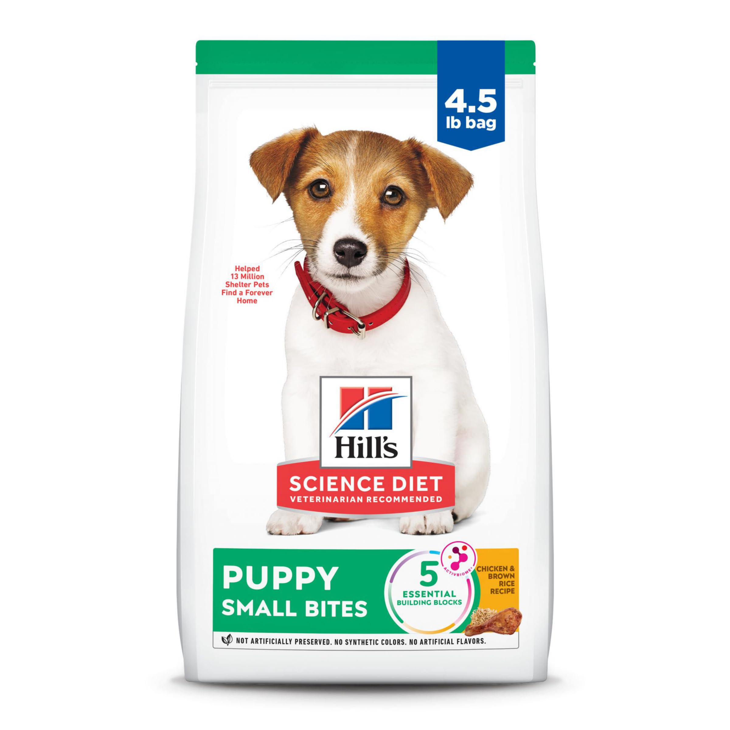 Hills Science Diet Puppy, Puppy Premium Nutrition, Small Kibble, Dry Dog Food, Chicken & Brown Rice, 4.5 lb Bag