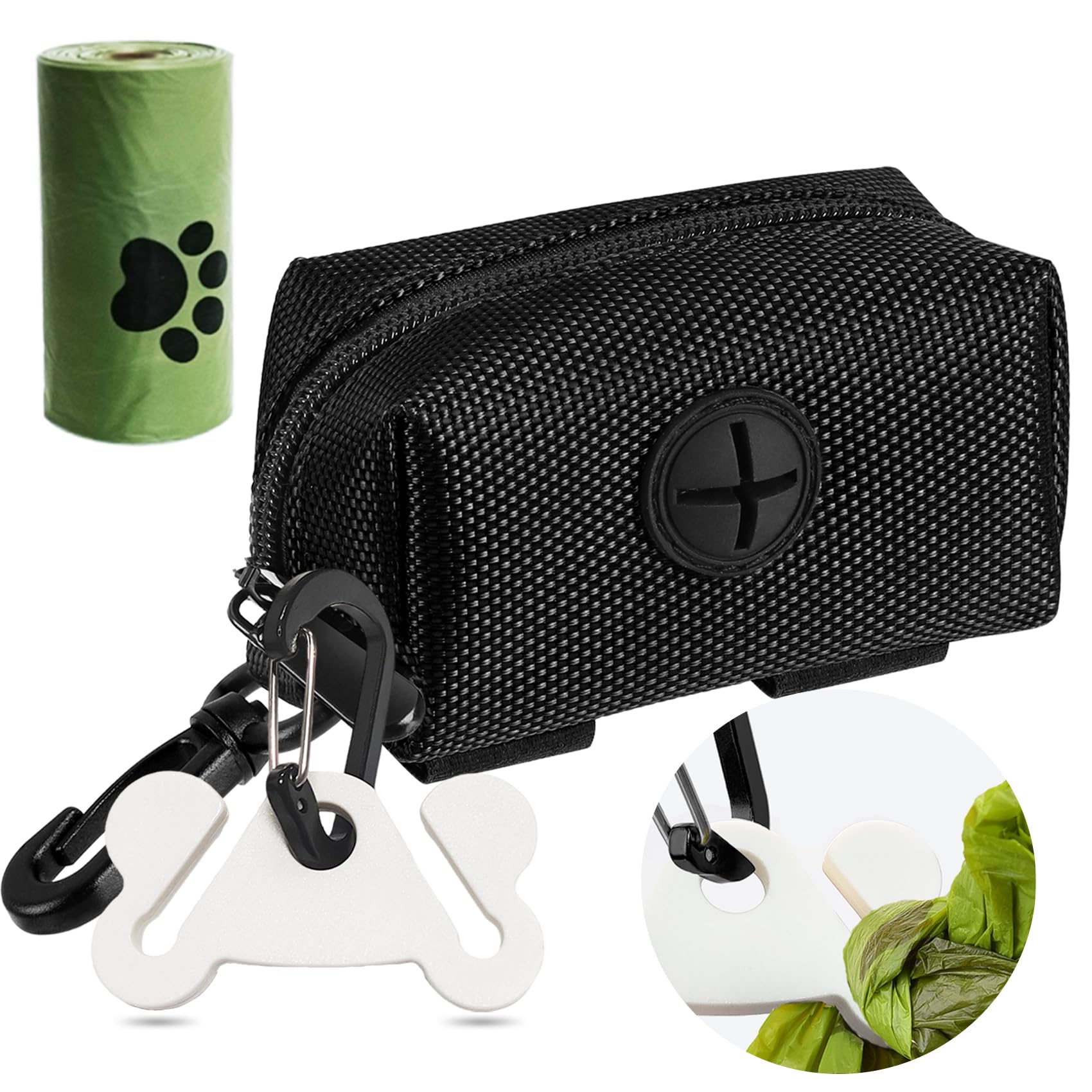 Hilihali Dog Poop Bag Holder For Leash Attachment Dog Poop Bag Dispenser Dog Waste Bag Dispensers Dog Poop Bag Holders Fit Dog L