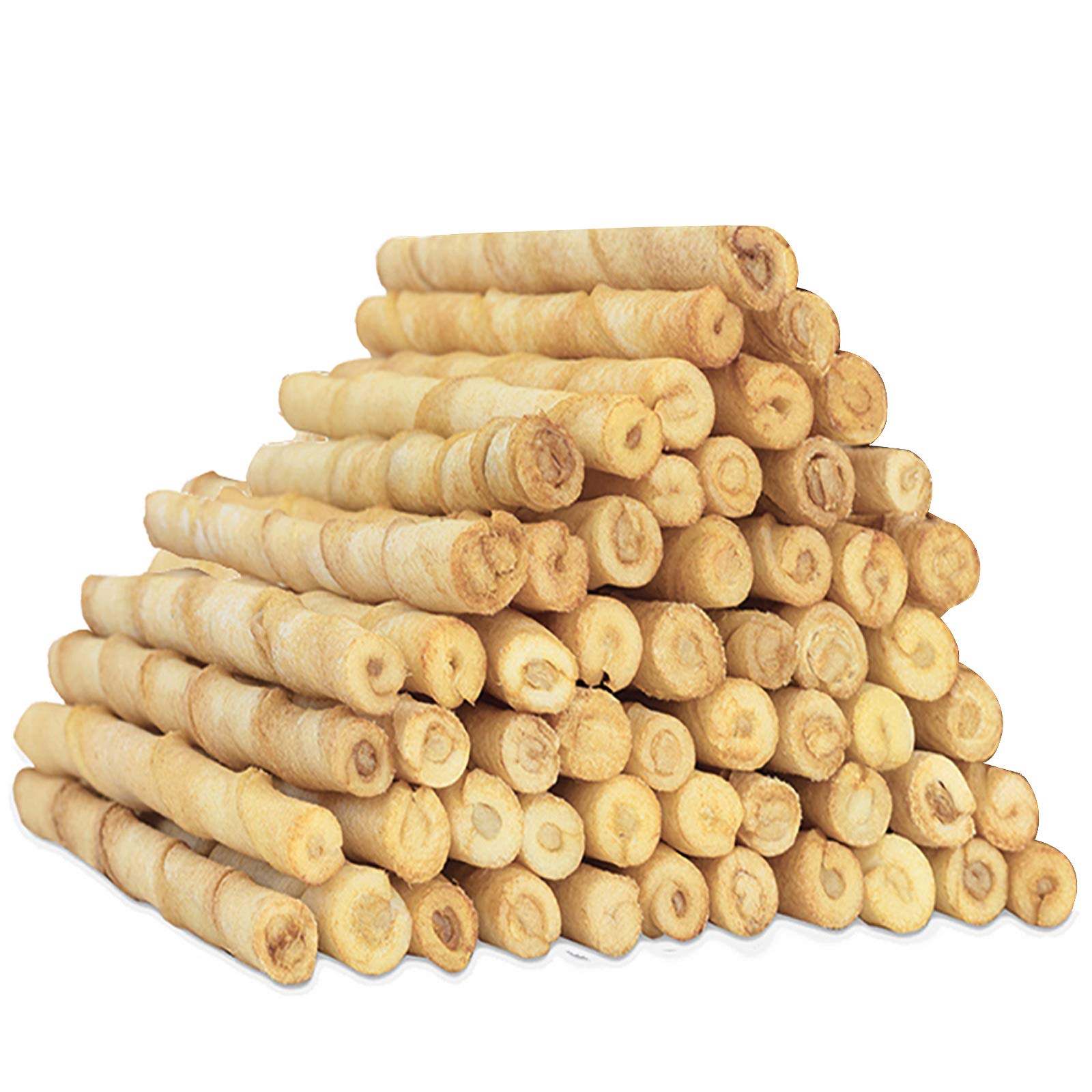 MON2SUN Dog Rawhide Twist Sticks Chicken Flavor 5 Inch Thin Sticks Rawhide Chews Dog Treats for Puppy and Small Dogs 60 Count