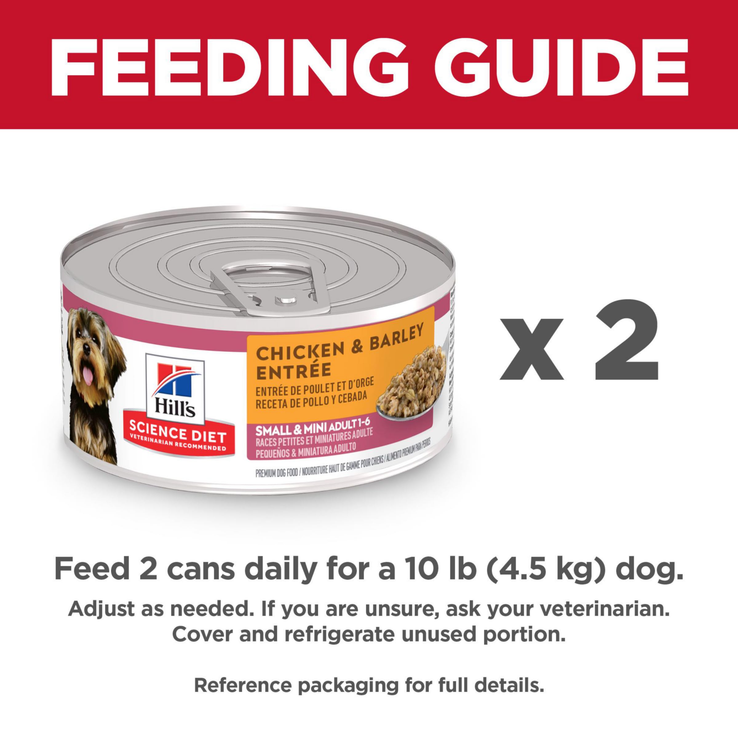Hills Science Diet Adult Small Paws Chicken & Barley Entree Canned Dog Food, 5.8 oz., Case of 24