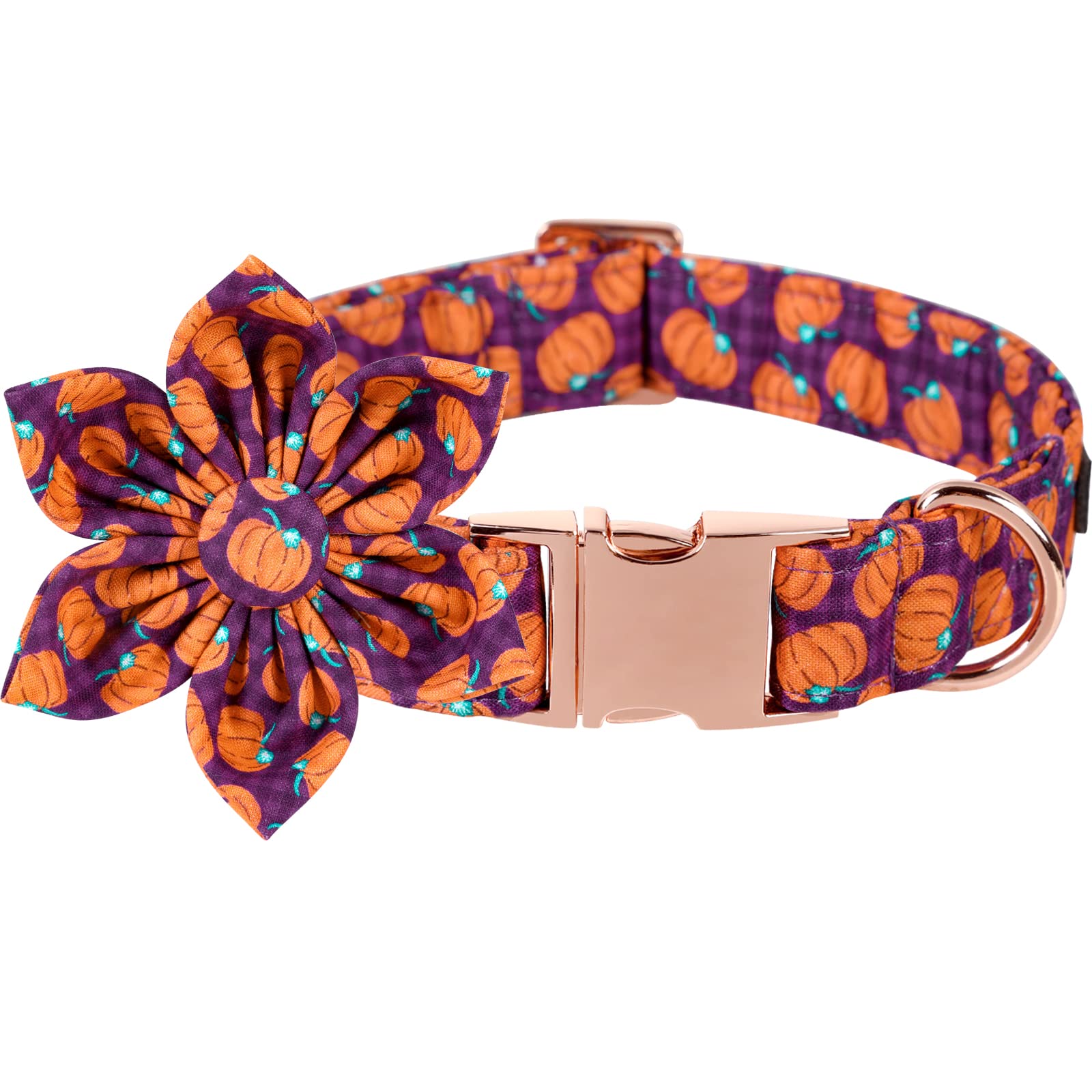 Lionet Paws Dog Collar With Flower, Halloween Flower Collar For Dog,Adjustable Comfortable Dog Collar Gift For Puppy Small Medium Large Dog