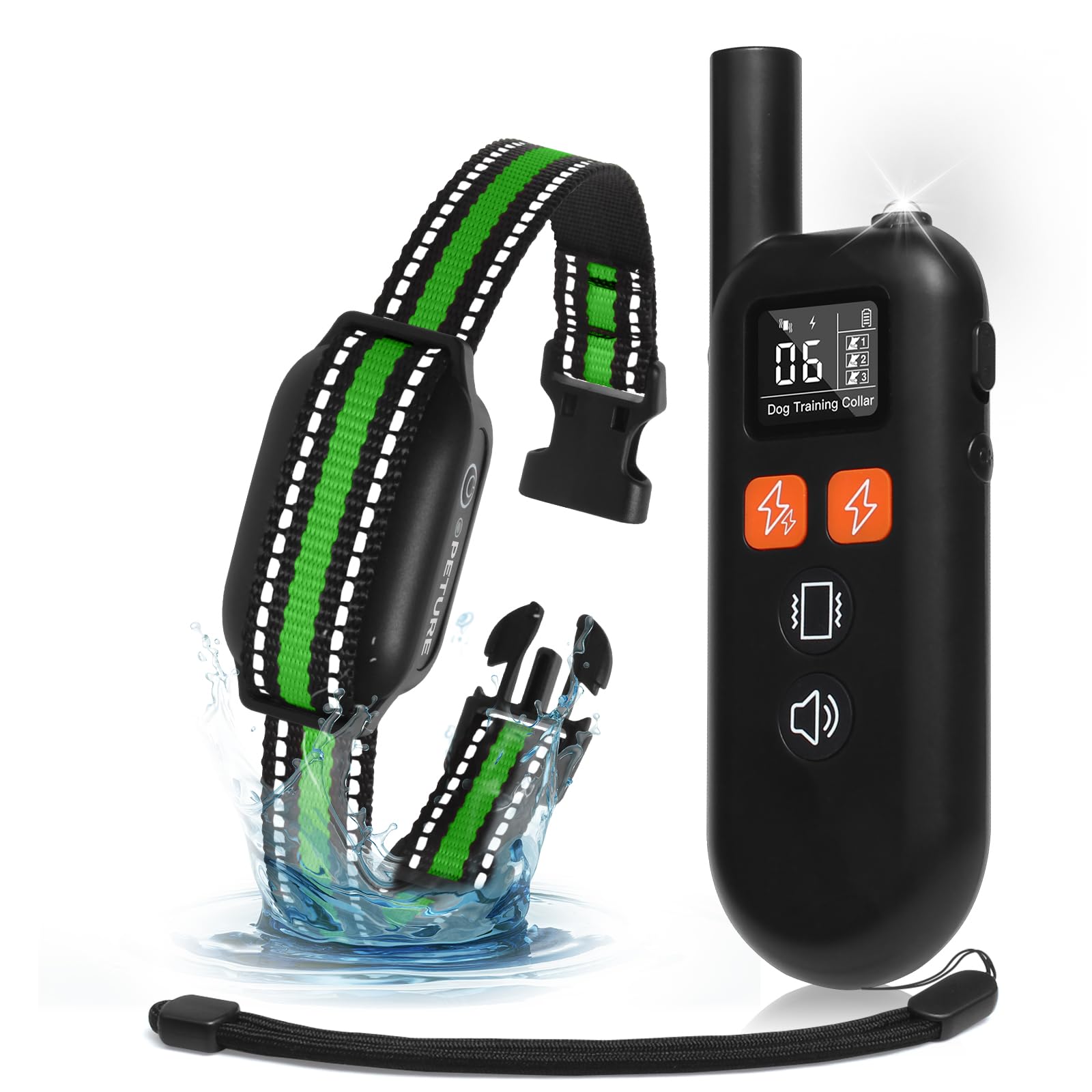 Dog Shock Collar for Small Medium Large Dogs - 3300FT IPX7 Waterproof Dog Training Collar with Remote, Rechargeable Electric Col
