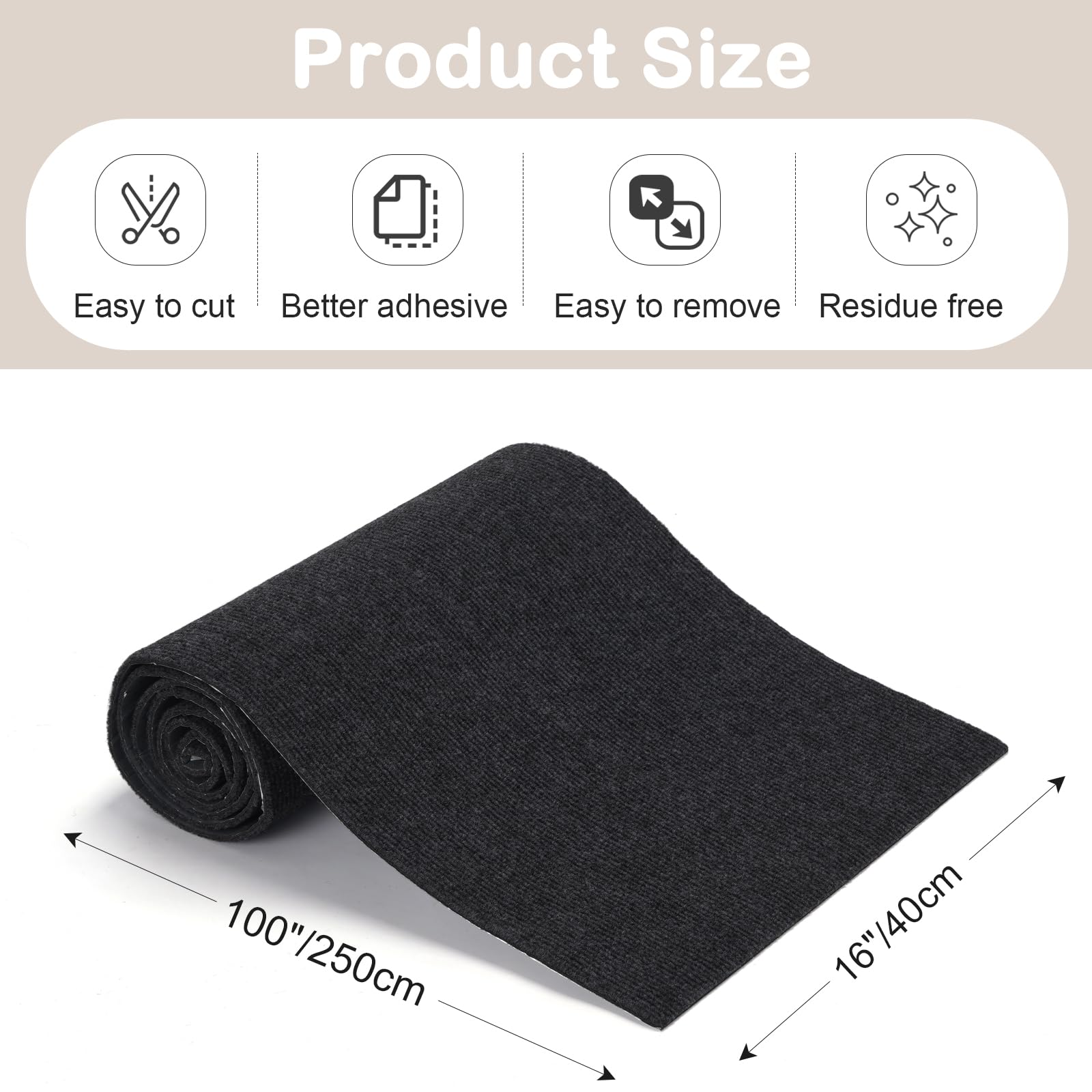 Uross Cat Couch Protector For Fabric Sofa 100X15.8- Darkgrey